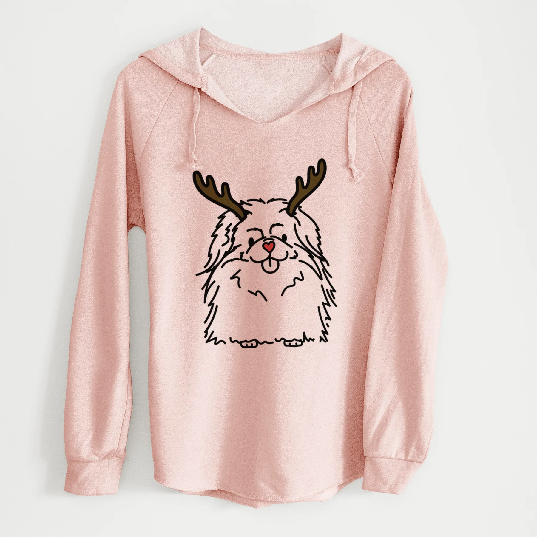 Red Nose Pekingese - Viv - Cali Wave Hooded Sweatshirt - Image 4