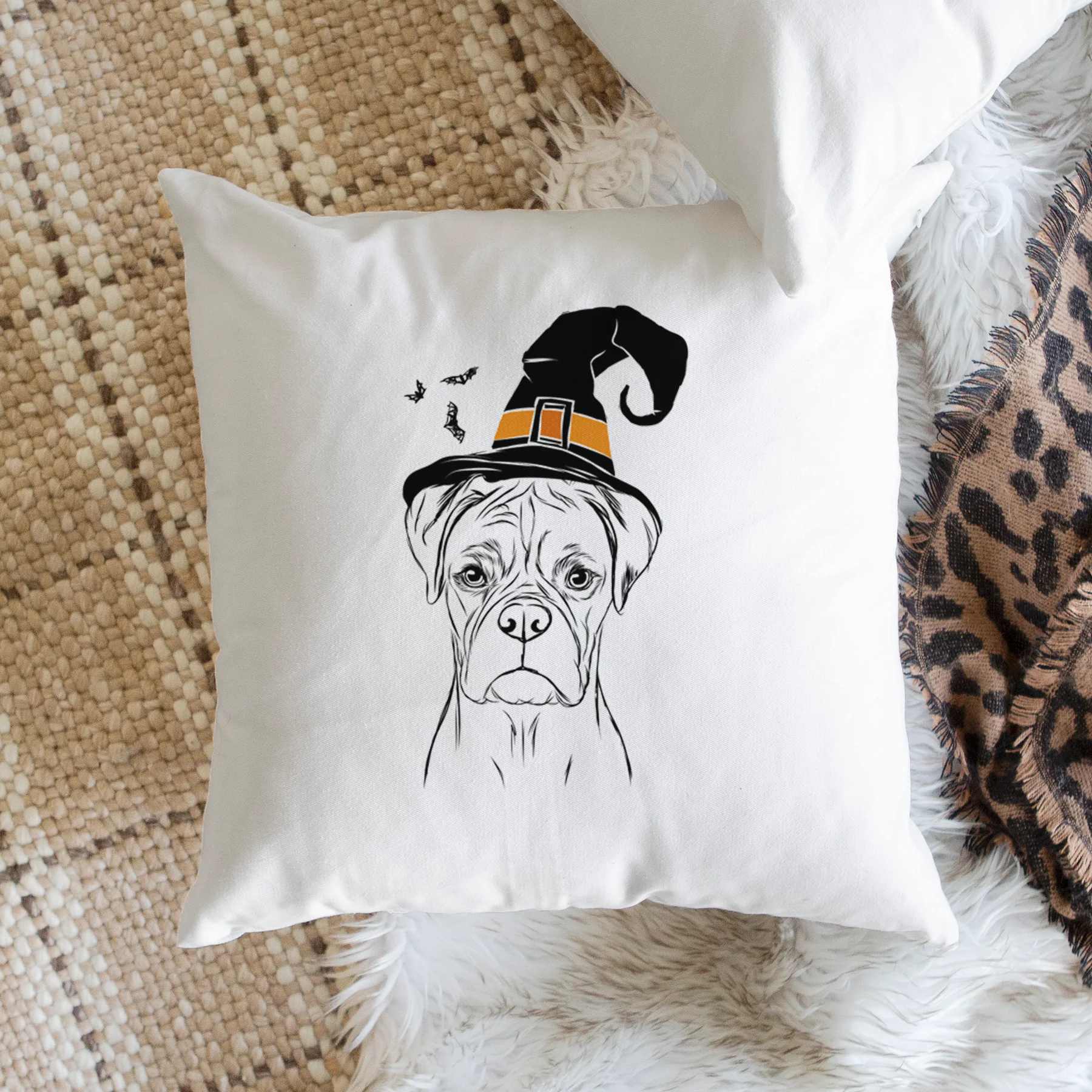 Reese the Boxer - Throw Pillow Cover - Image 2