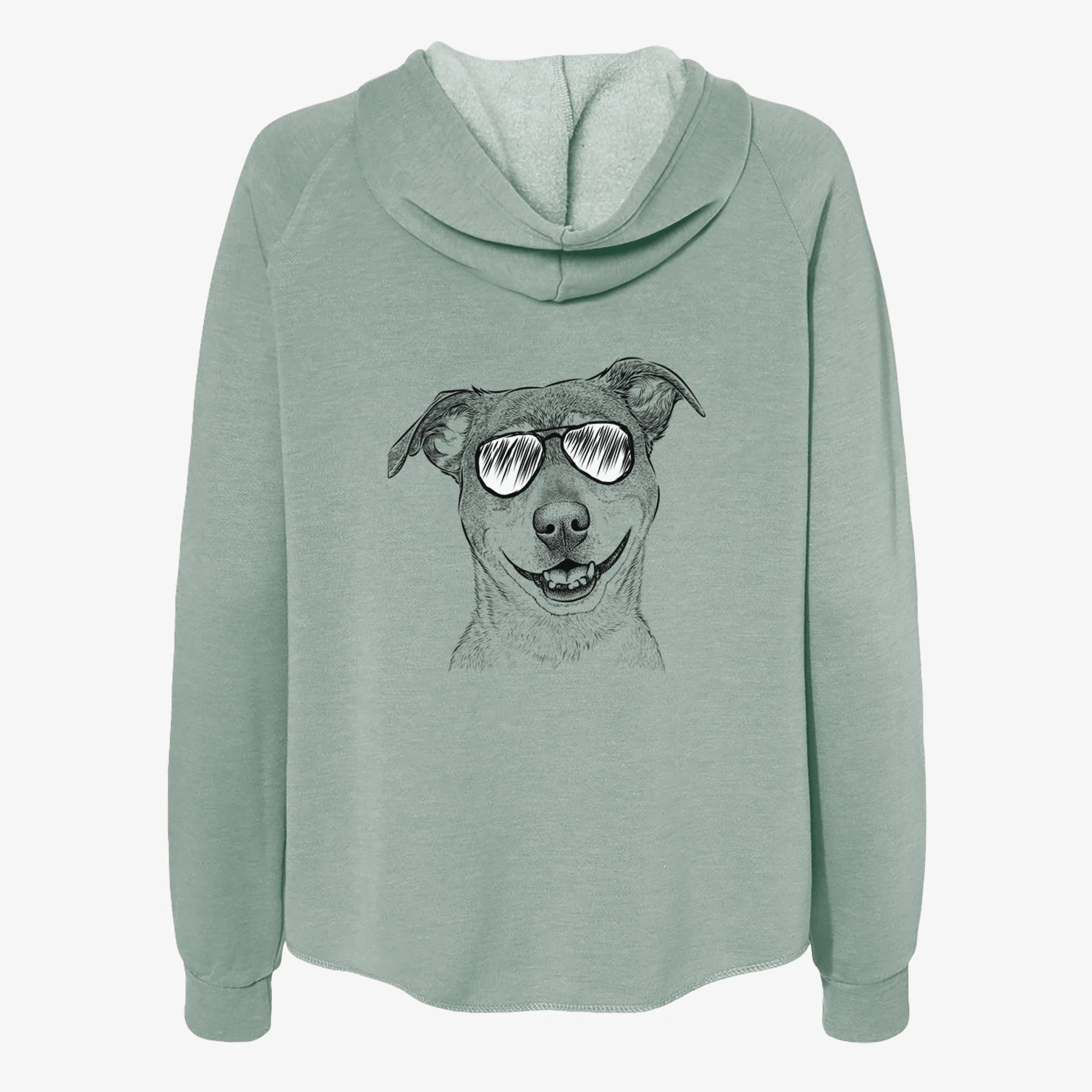 Reese the Mountain Cur - Women's Cali Wave Zip-Up Sweatshirt - Image 7