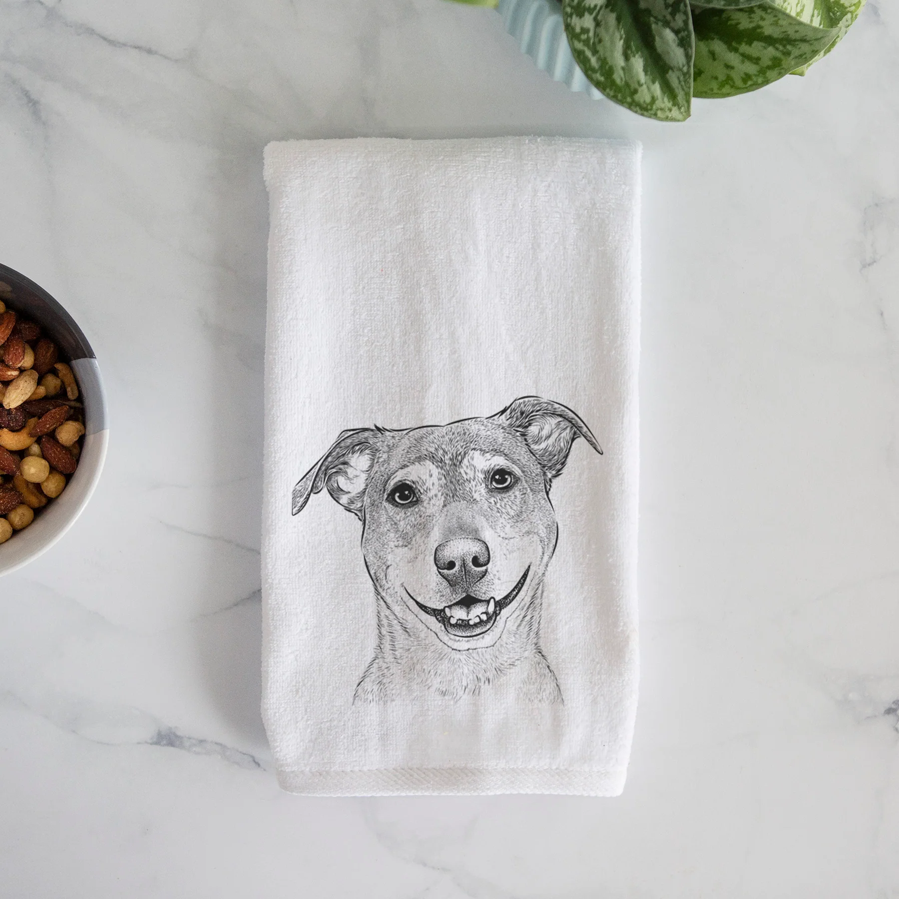 Reese the Mountain Cur Decorative Hand Towel - Image 2