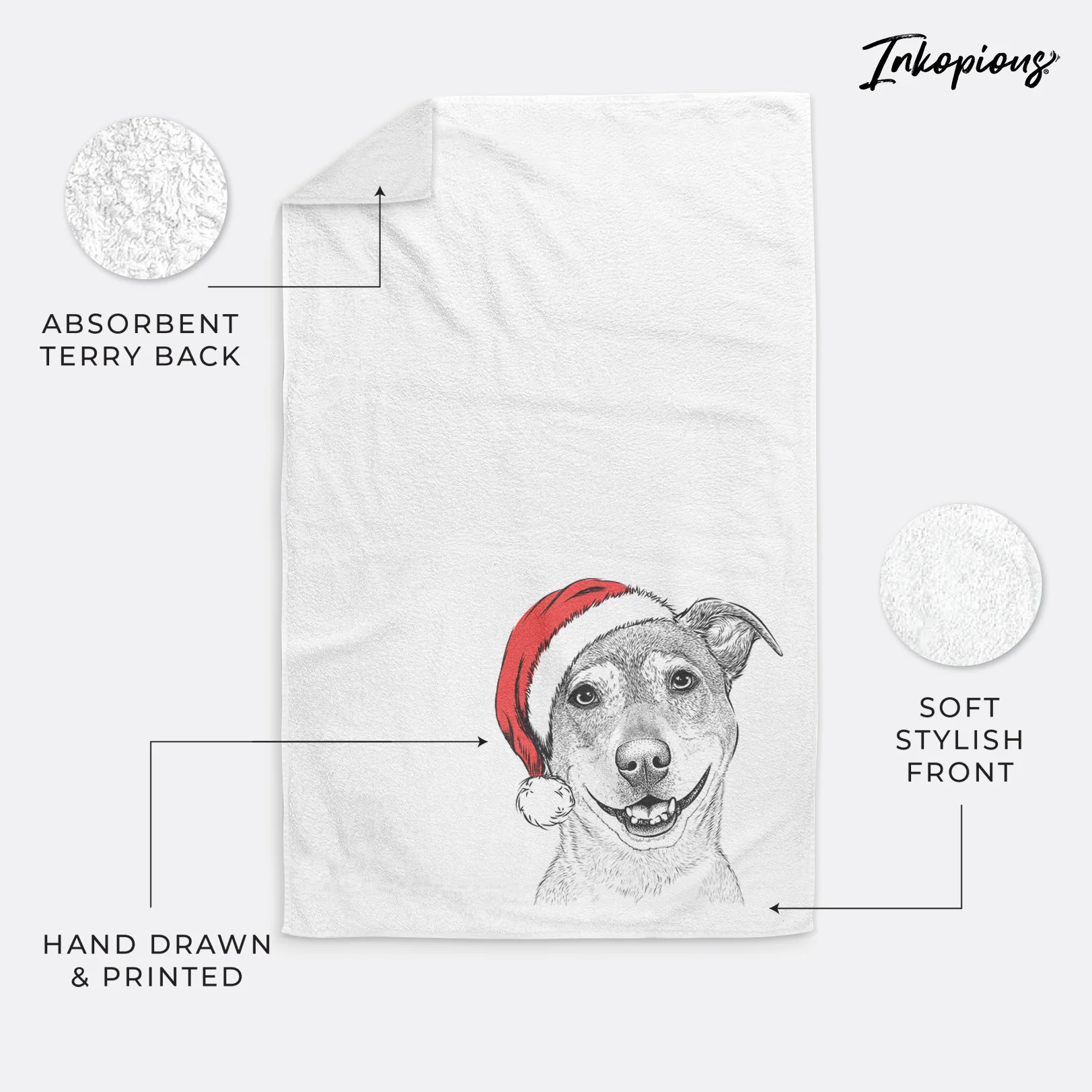 Reese the Mountain Cur Decorative Hand Towel - Image 4