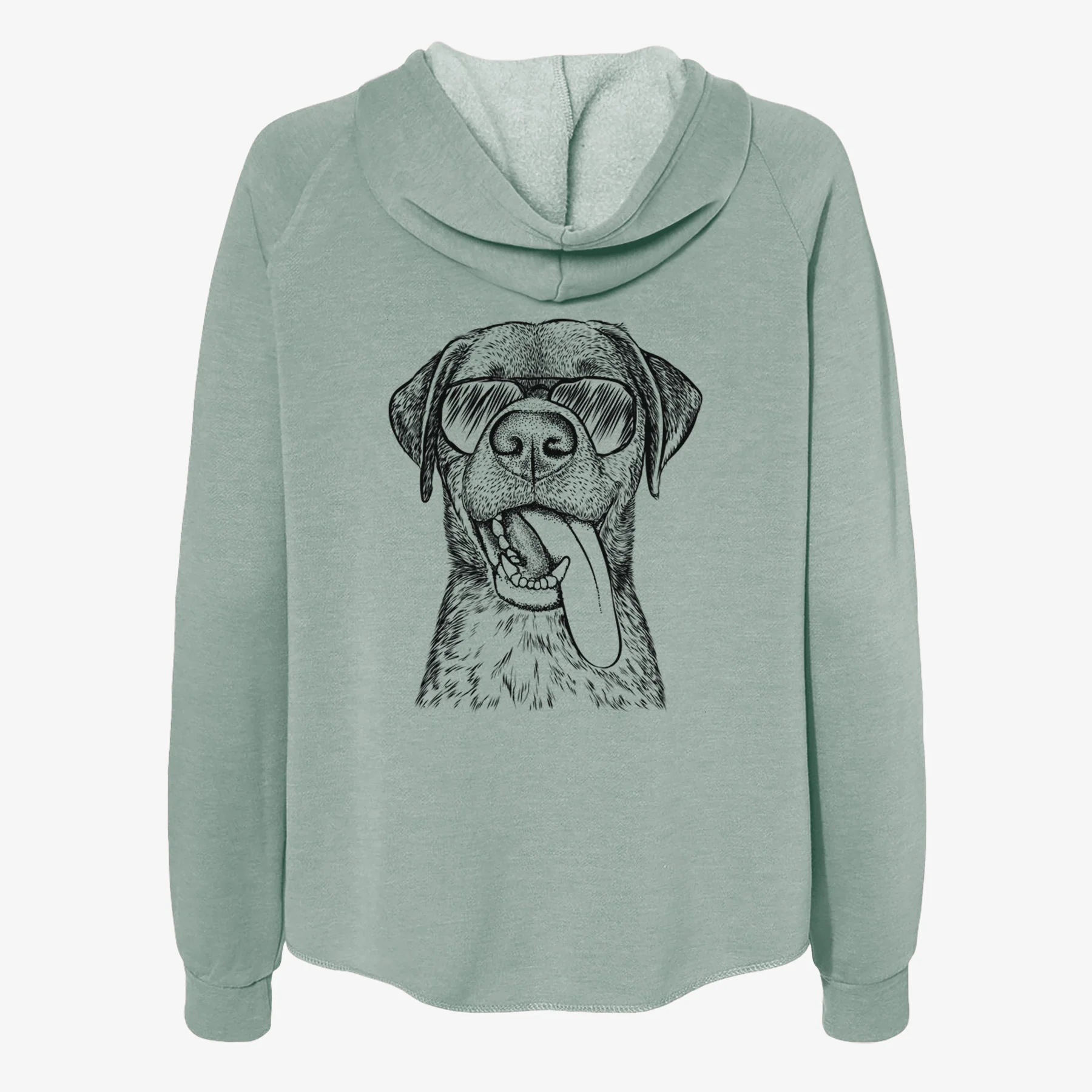 Reese the Mixed Breed - Women's Cali Wave Zip-Up Sweatshirt - Image 7