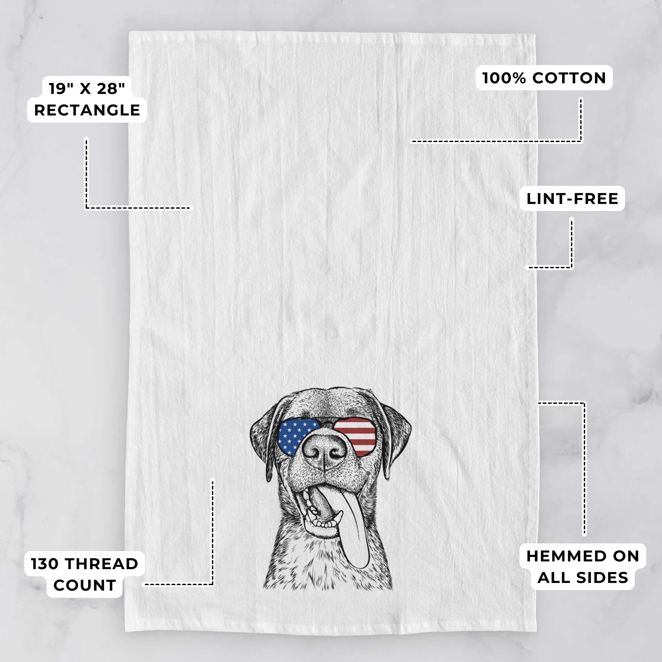 Reese the Mixed Breed Tea Towel - Image 3