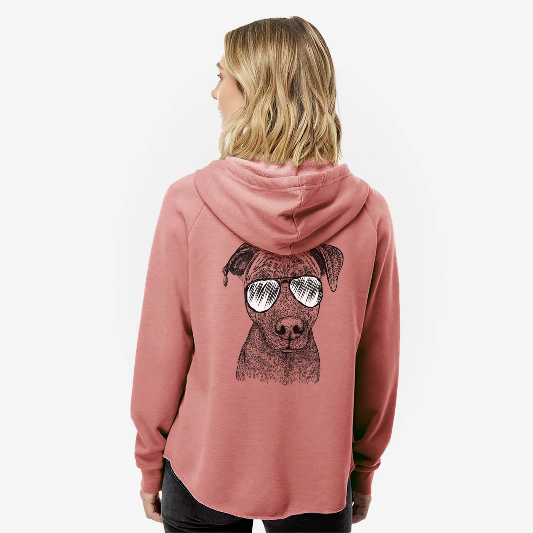 Reeses the Pitbull - Women's Cali Wave Zip-Up Sweatshirt - Image 8