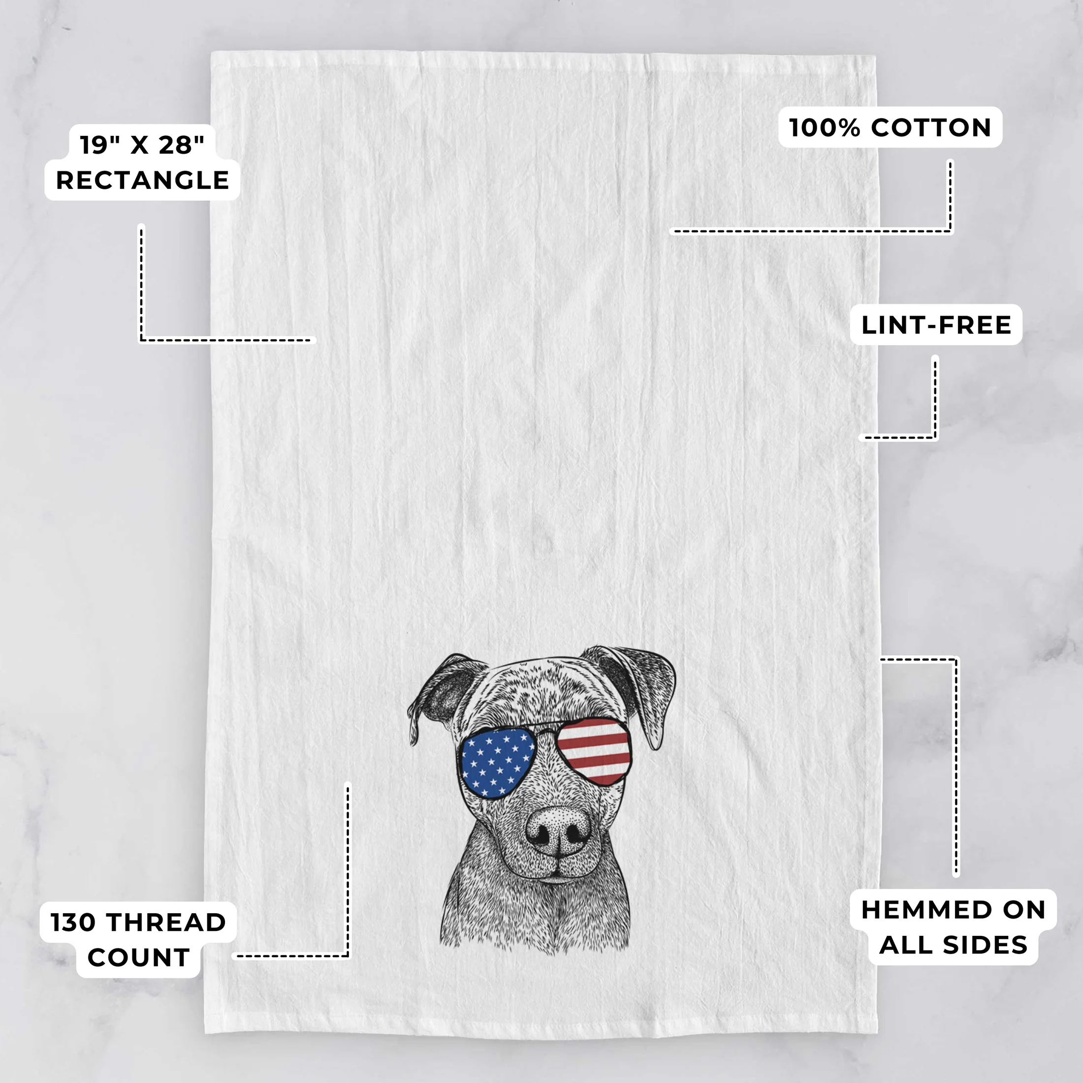 Reeses the Pitbull Tea Towel - Image 3