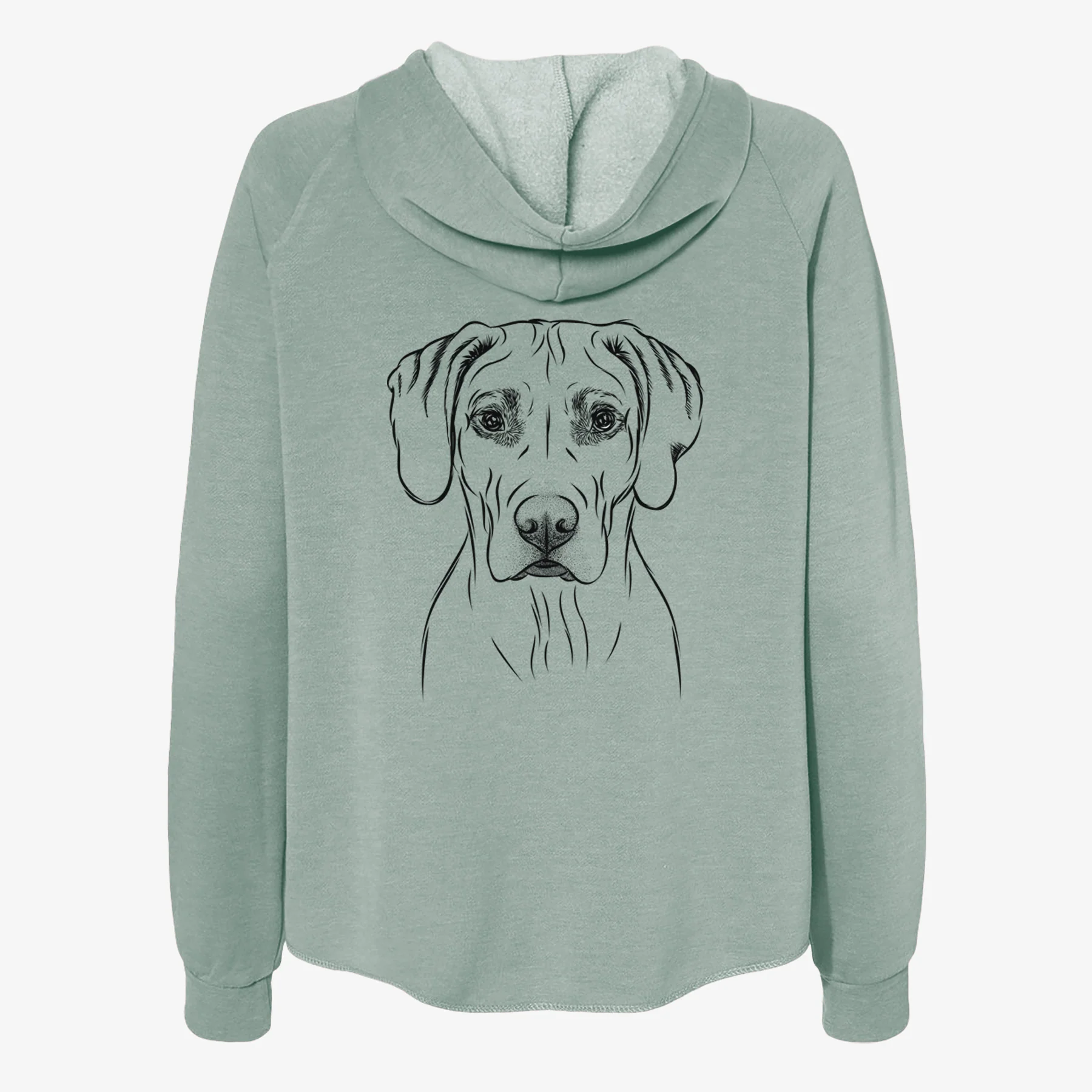 Reid the Rhodesian Ridgeback - Women's Cali Wave Zip-Up Sweatshirt - Image 4