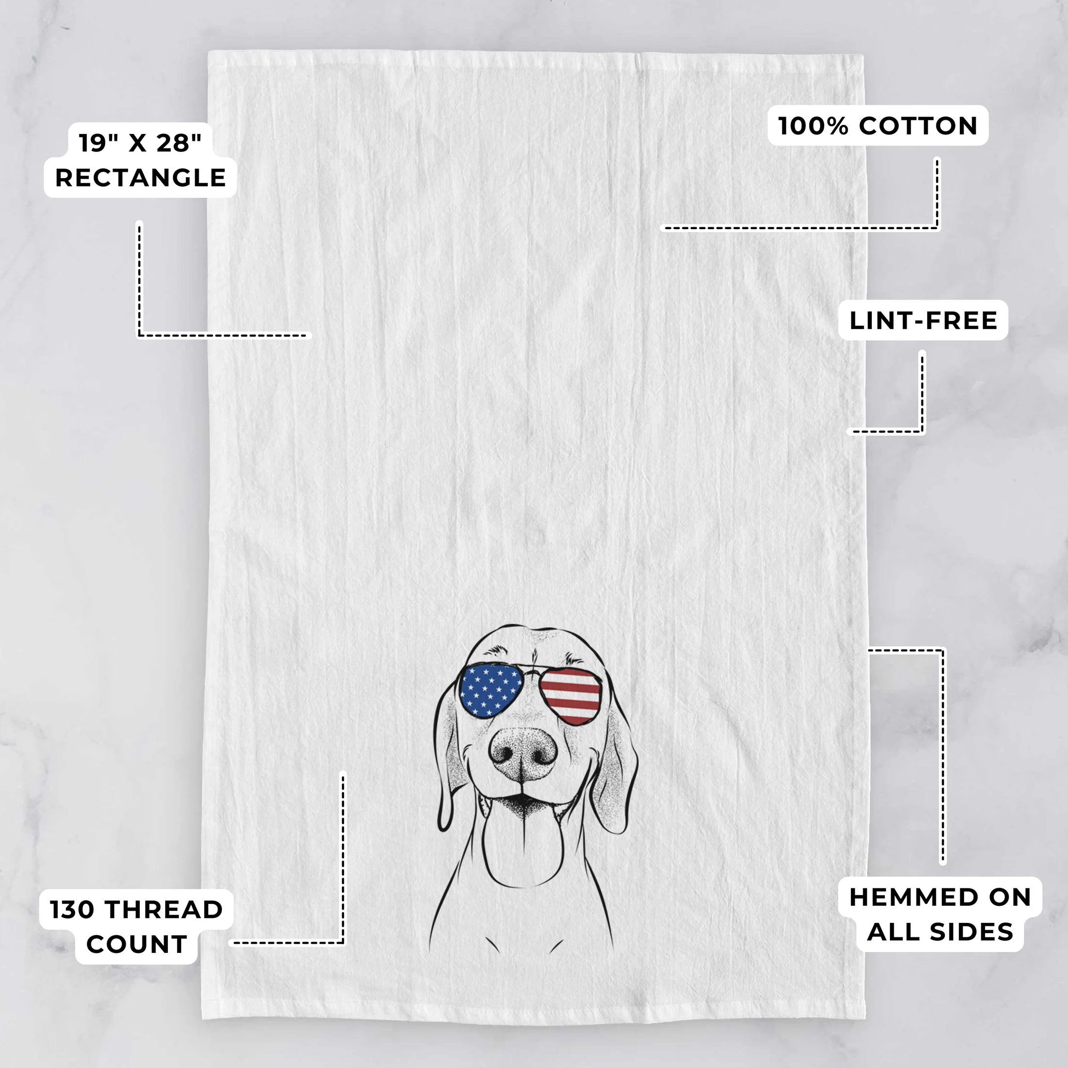 Remington the Vizsla Tea Towel - Image 3
