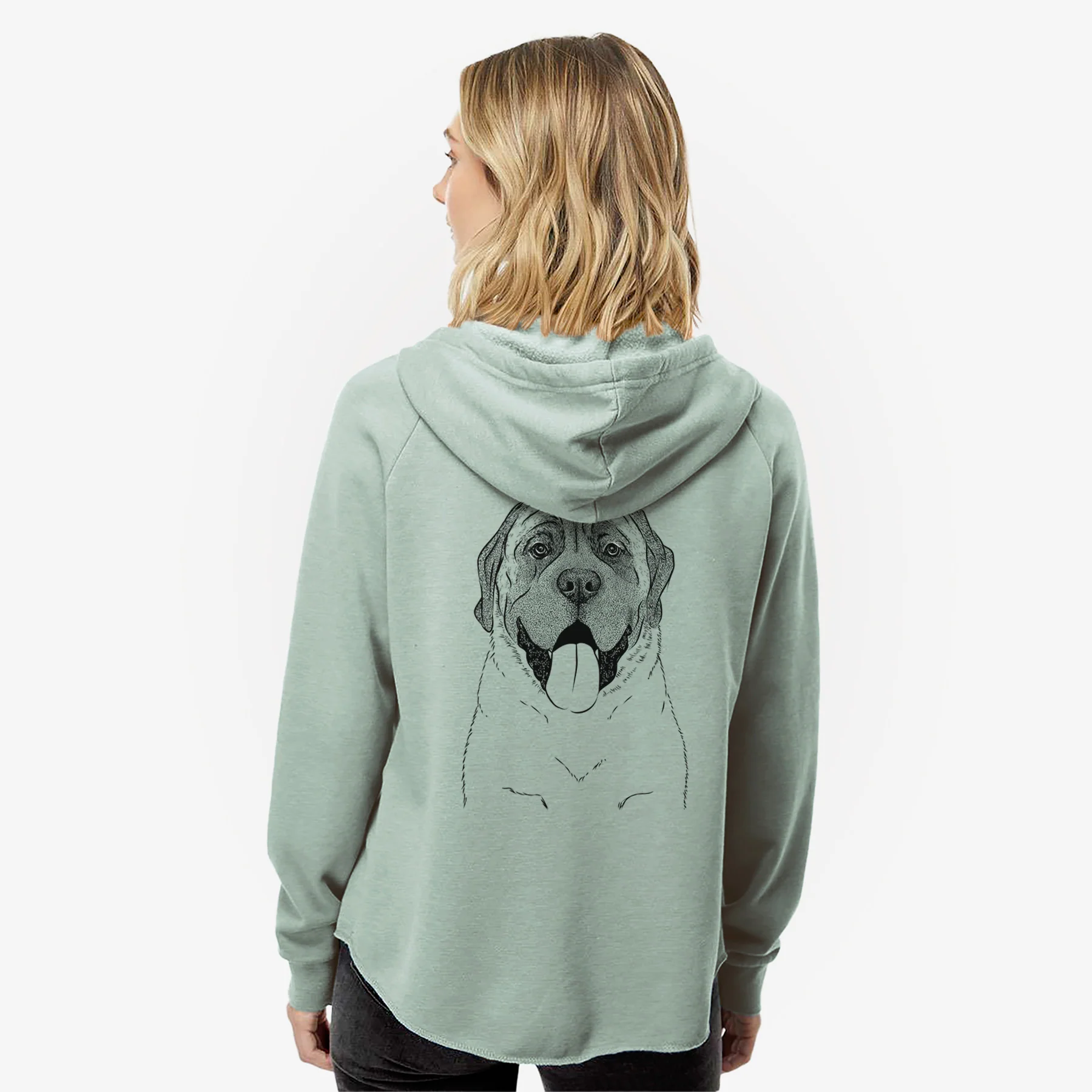 Remmie the English Mastiff - Women's Cali Wave Zip-Up Sweatshirt - Image 2