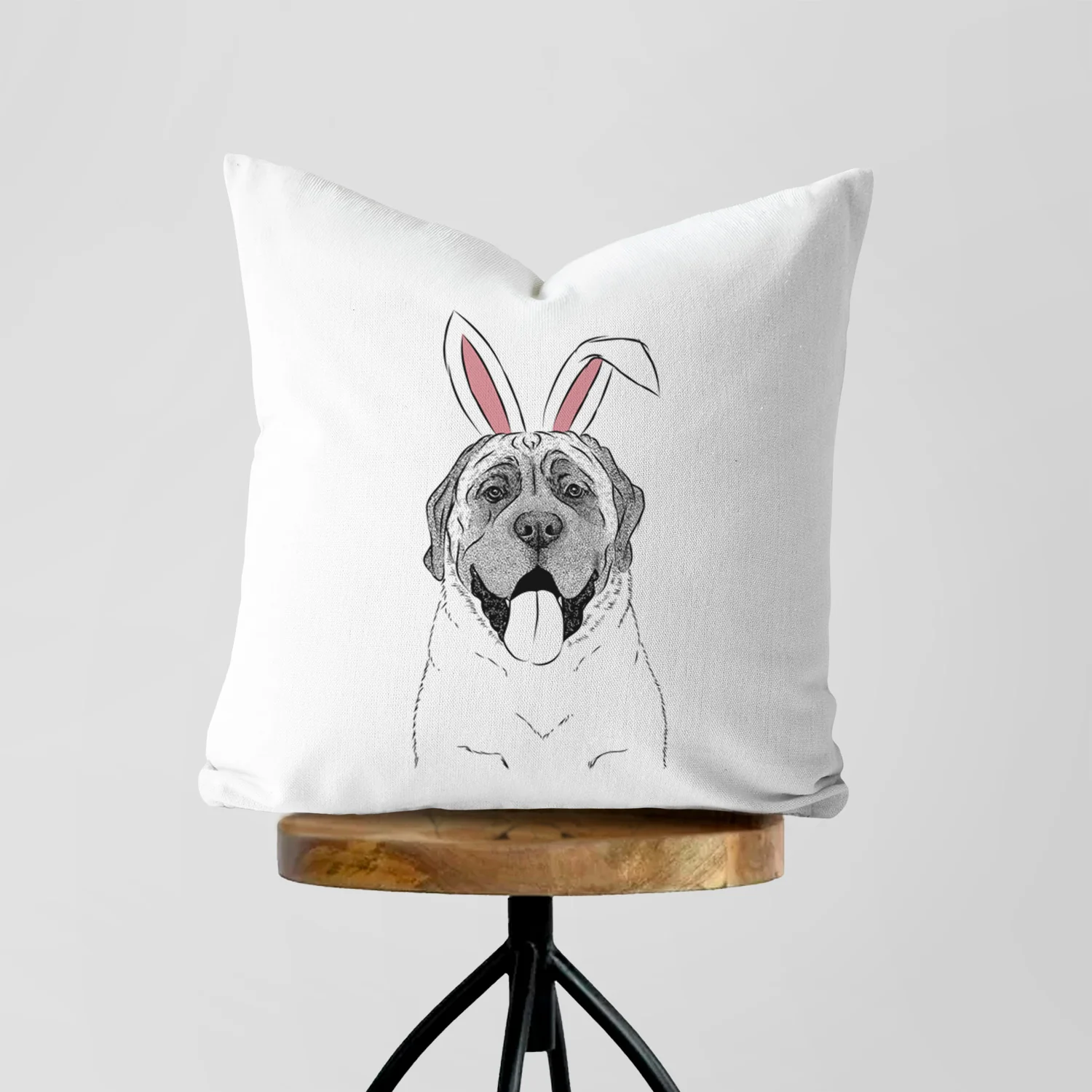 Remmie the English Mastiff - Throw Pillow Cover - Image 5