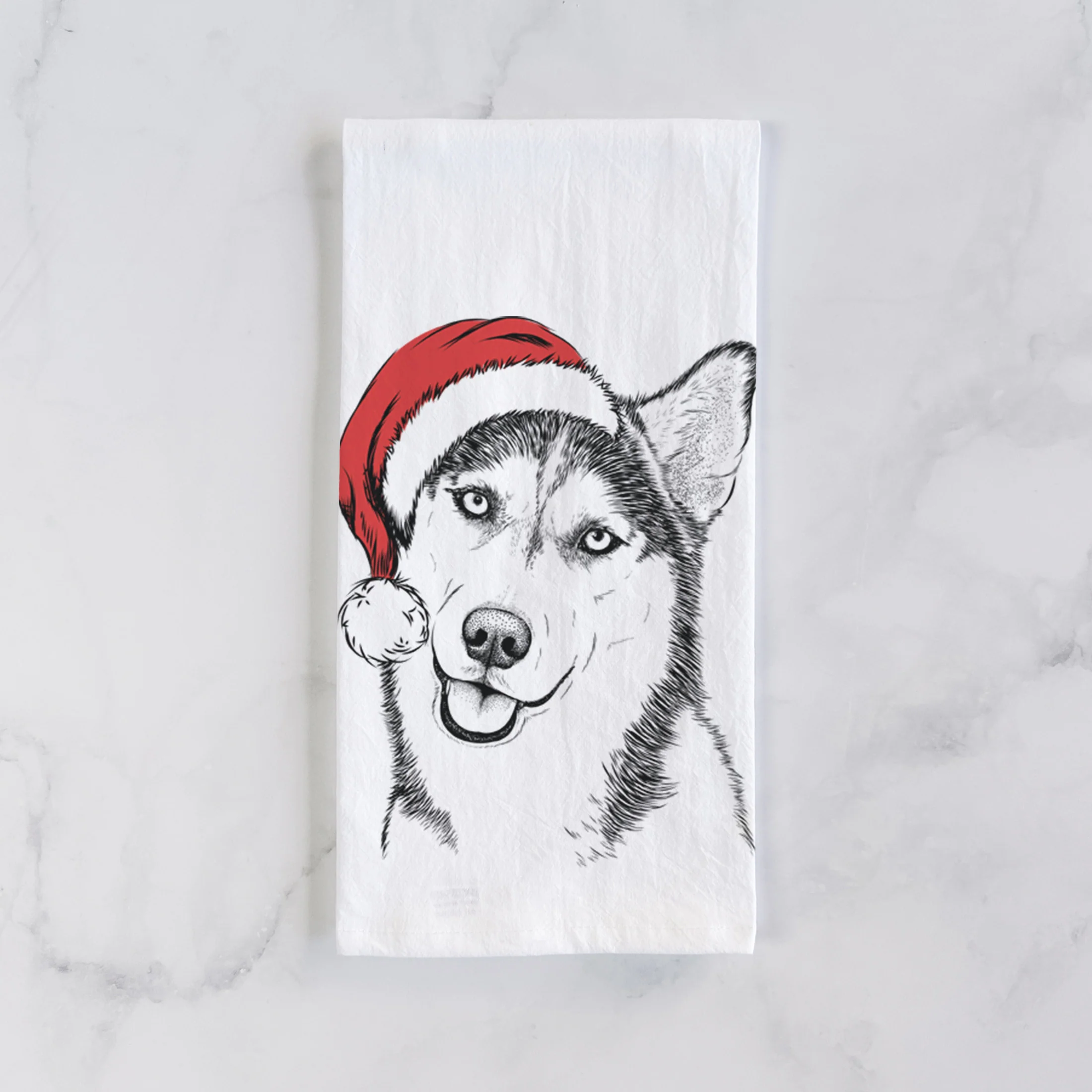 Remmie the Siberian Husky Tea Towel - Image 2