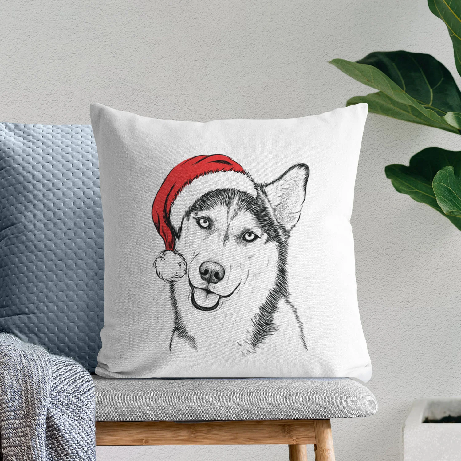 Remmie the Siberian Husky - Throw Pillow Cover - Image 10