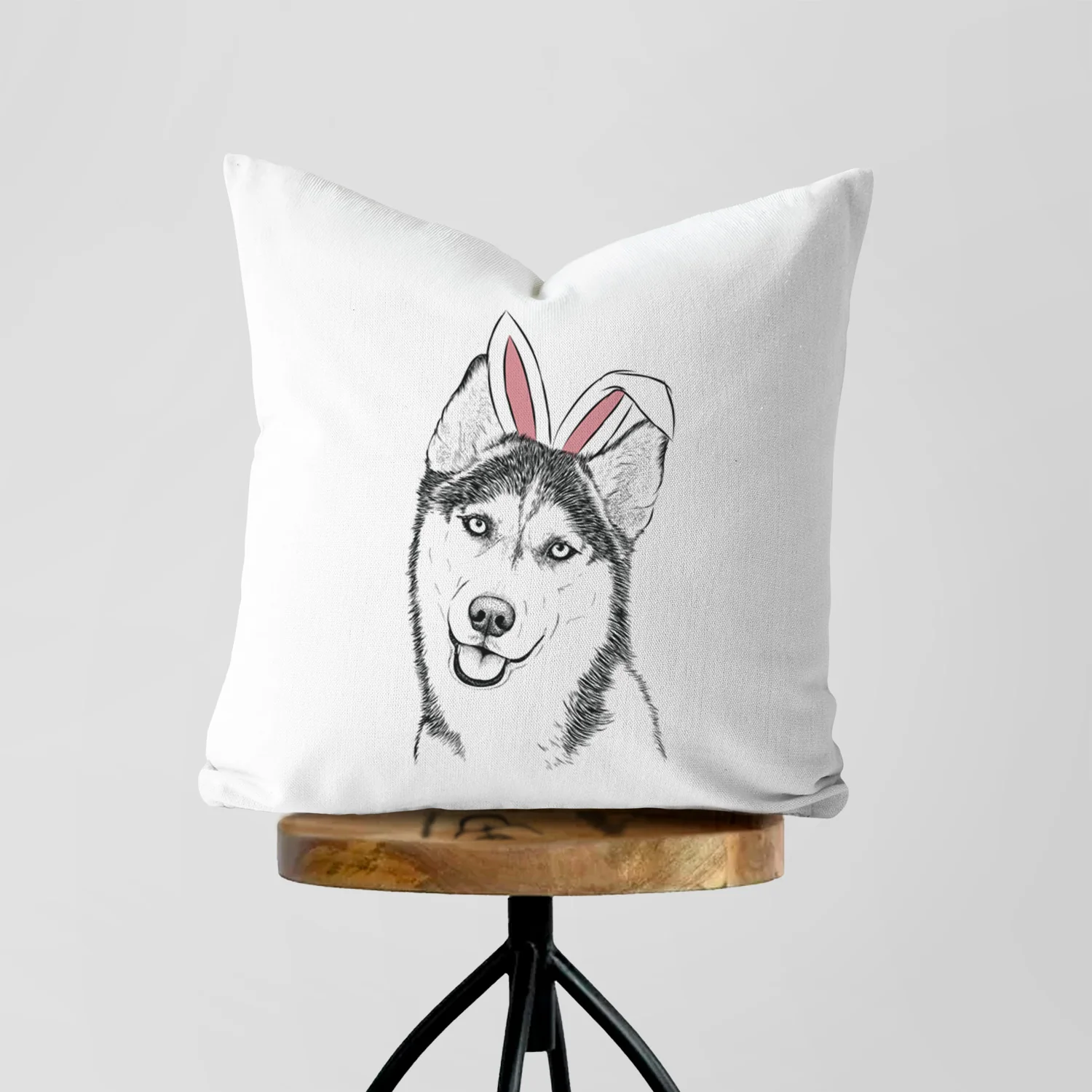 Remmie the Siberian Husky - Throw Pillow Cover - Image 5