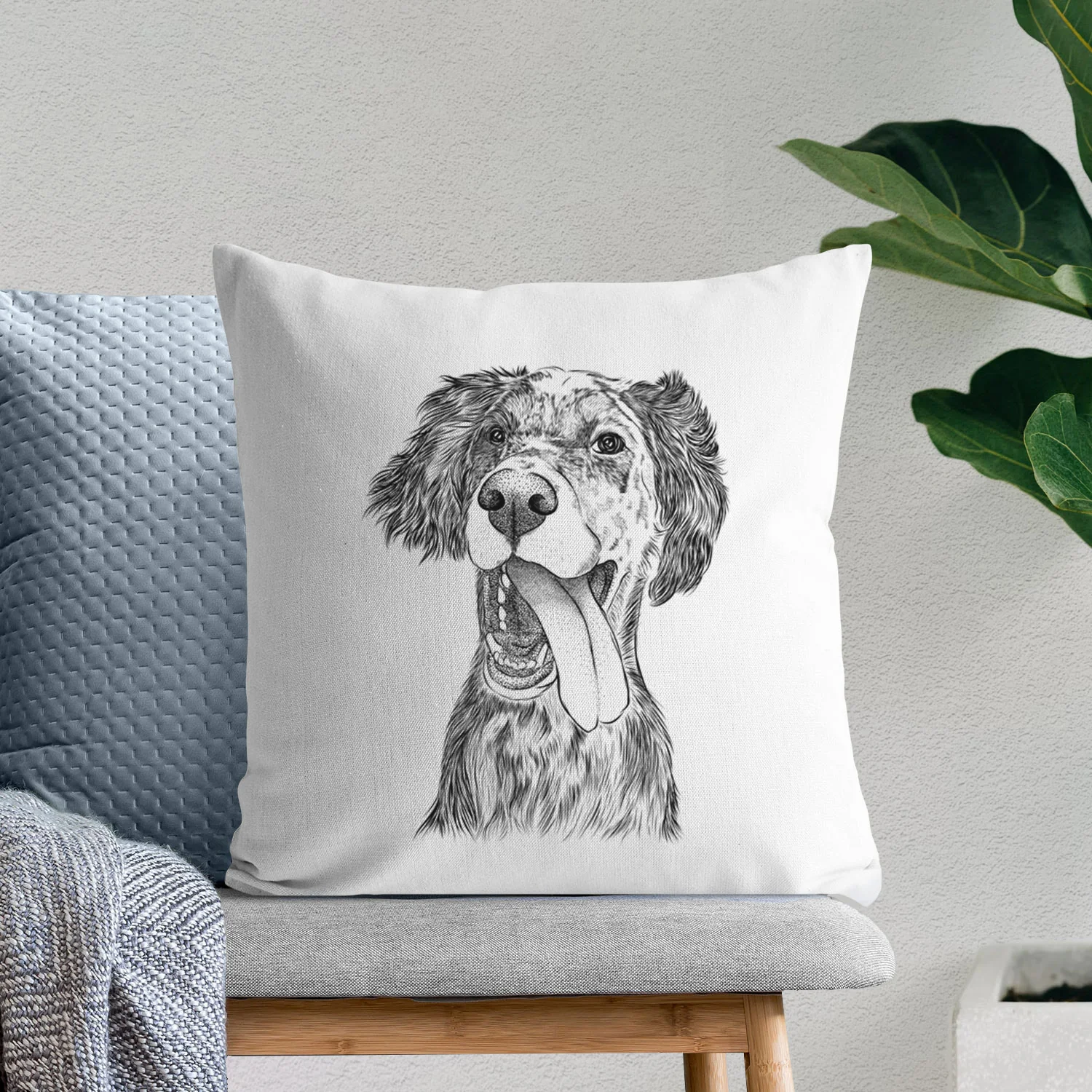 Renly the English Setter - Throw Pillow Cover - Image 6