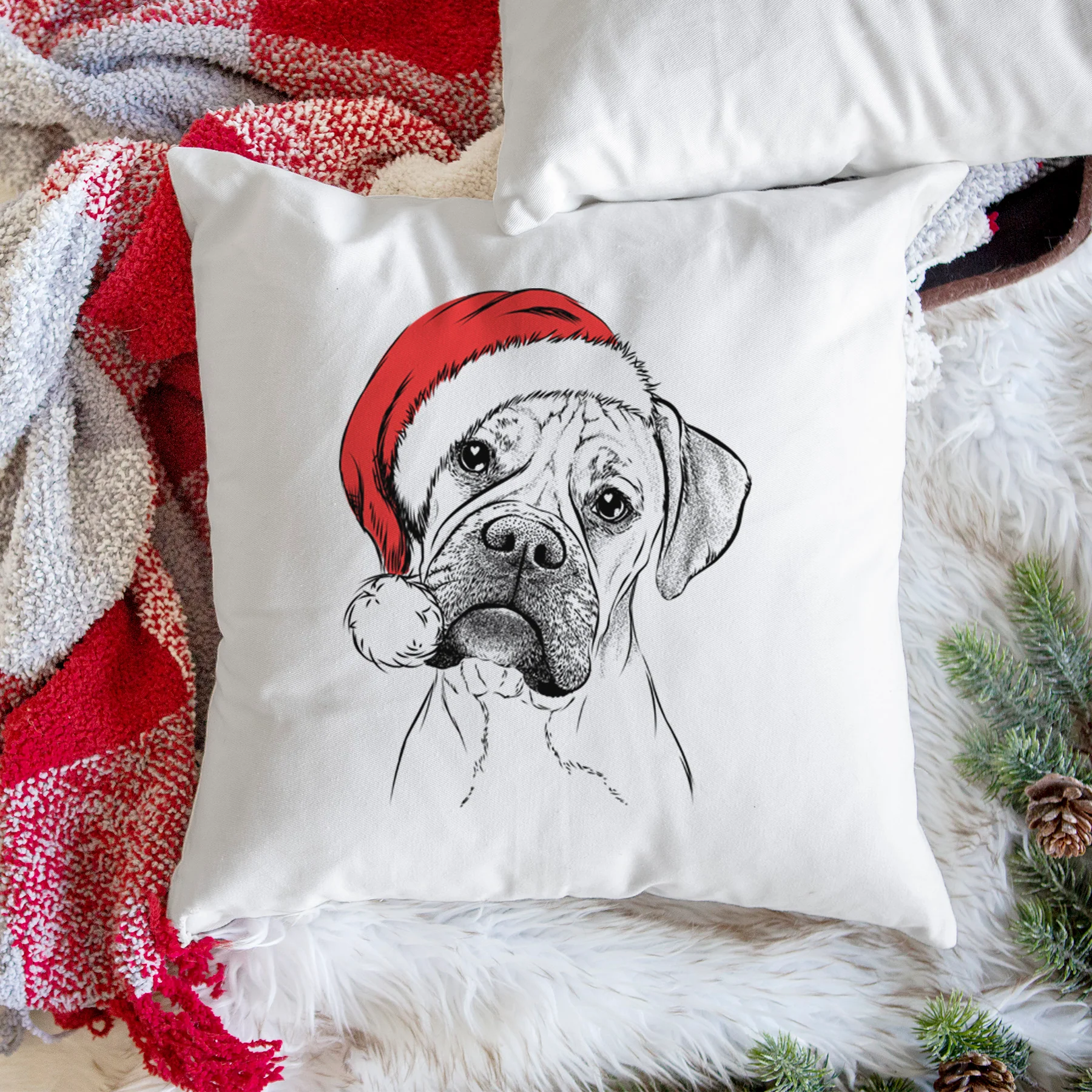 Reuby the Boxer - Throw Pillow Cover - Image 3