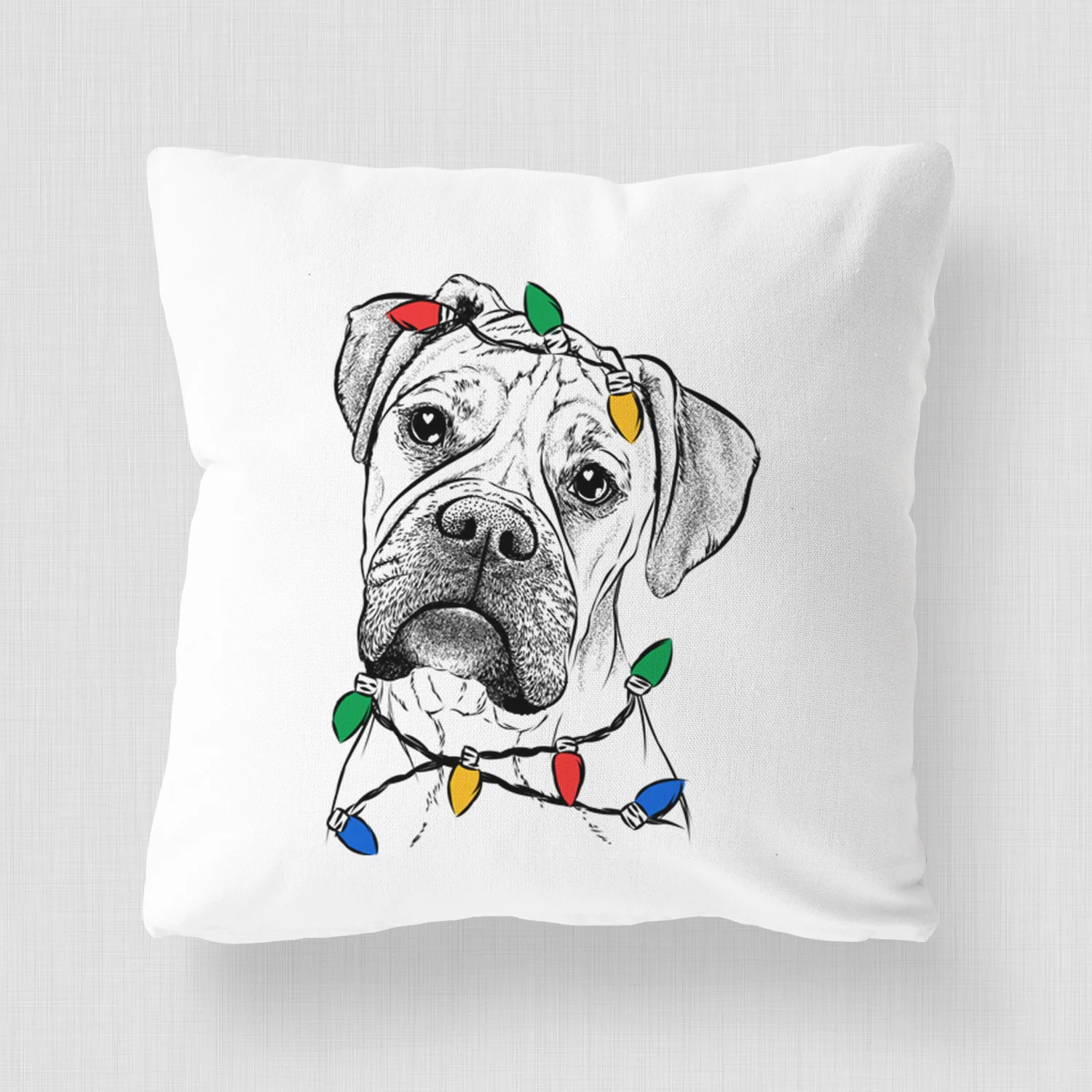 Reuby the Boxer - Throw Pillow Cover - Image 4