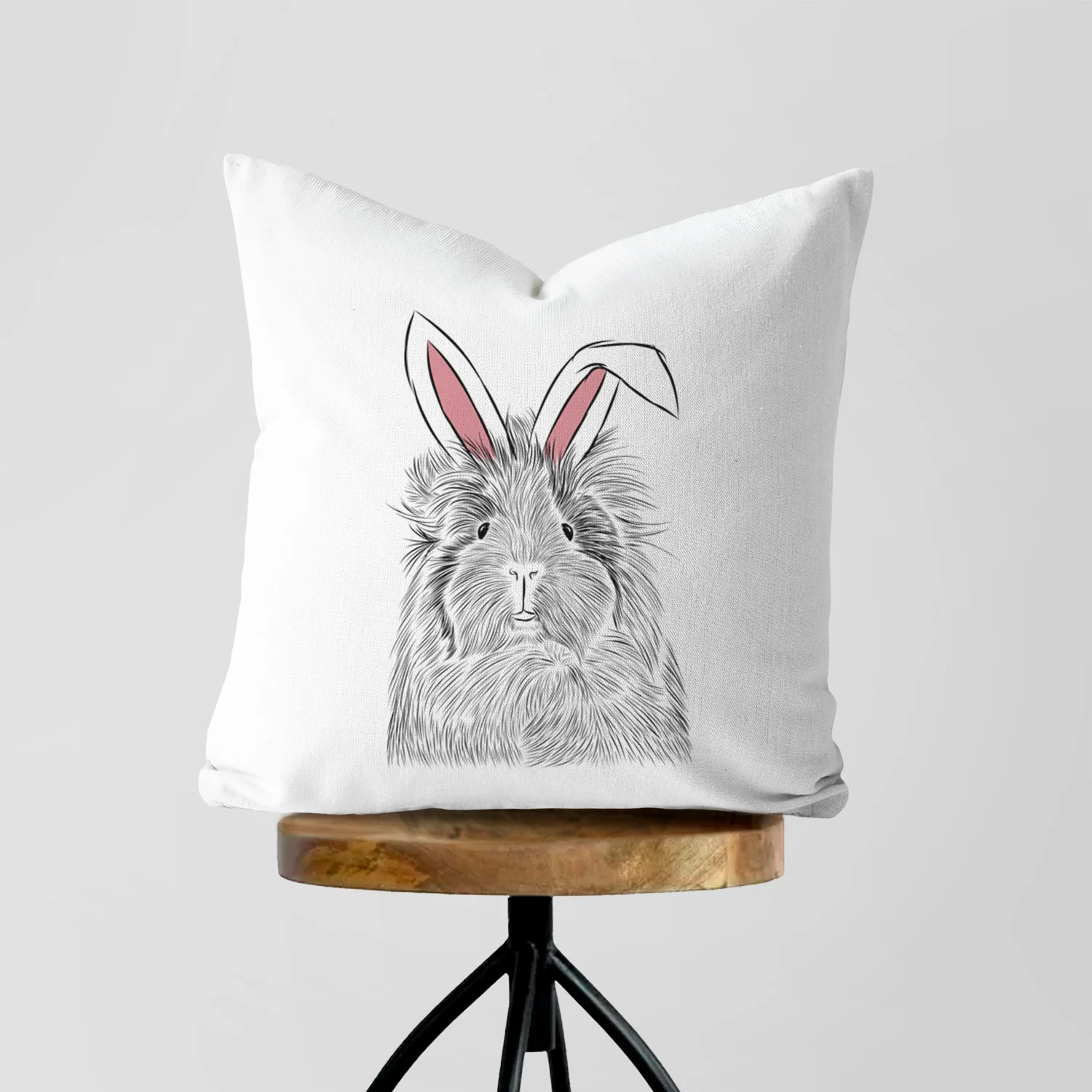 Rhino the Guinea Pig - Throw Pillow Cover - Image 5