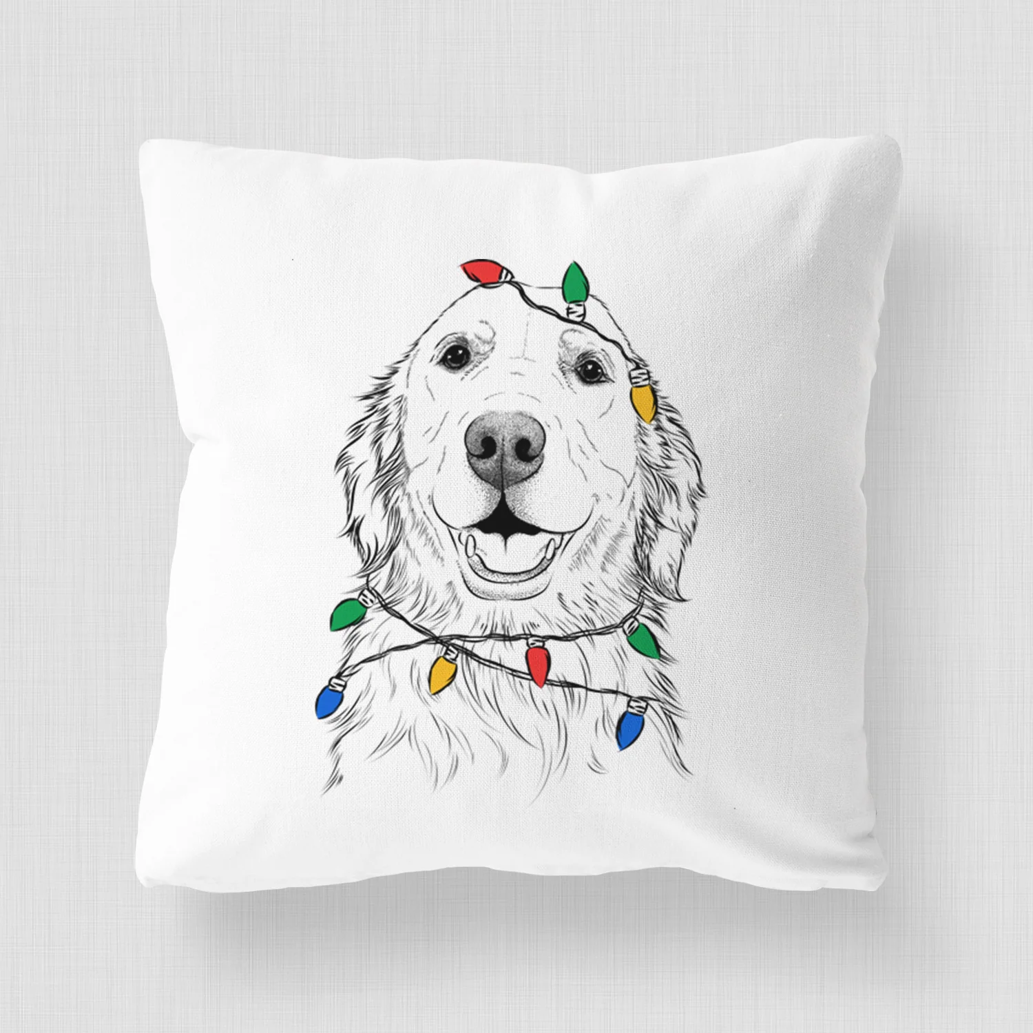 Ridge the Golden Retriever - Throw Pillow Cover - Image 4