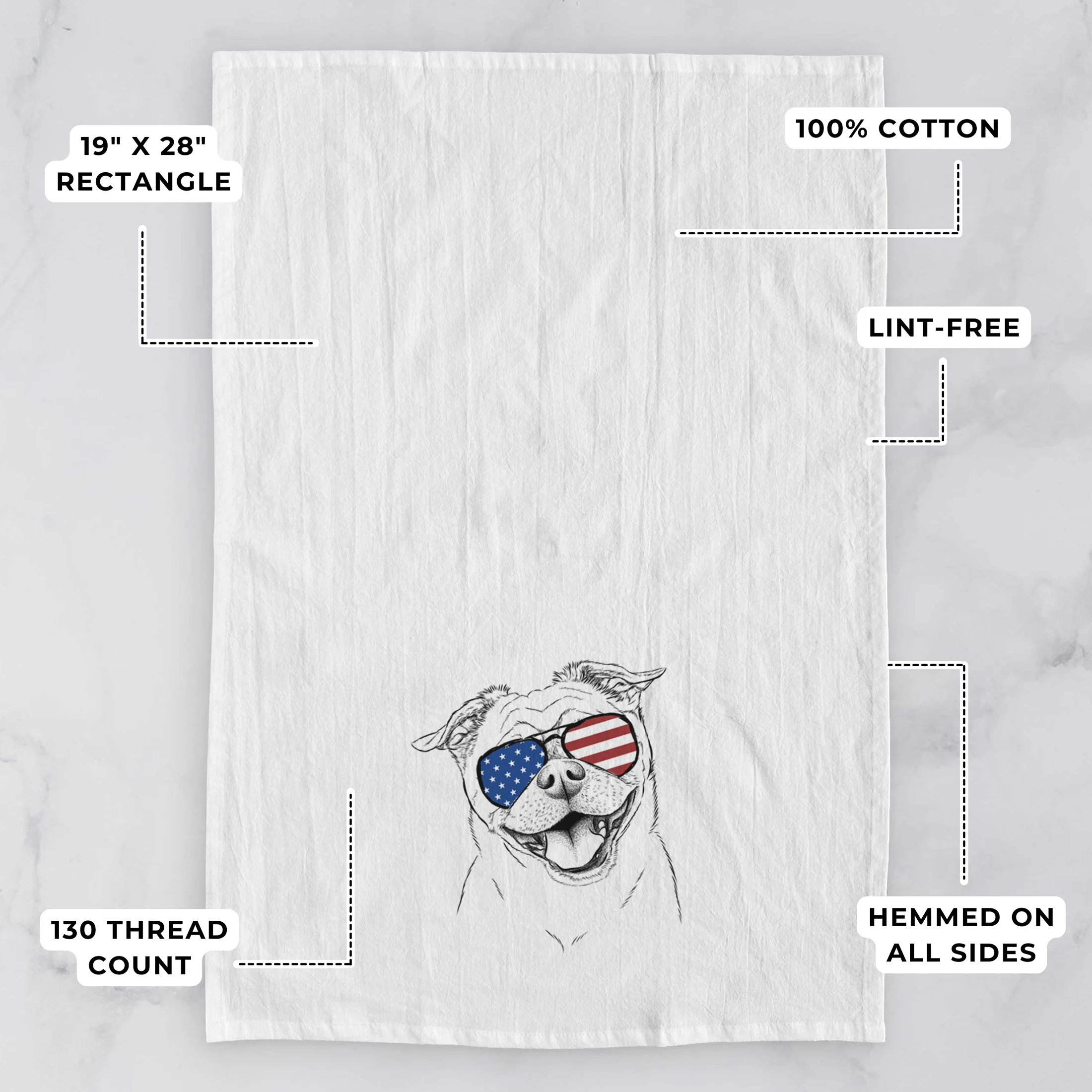Riley the Chug Tea Towel - Image 3