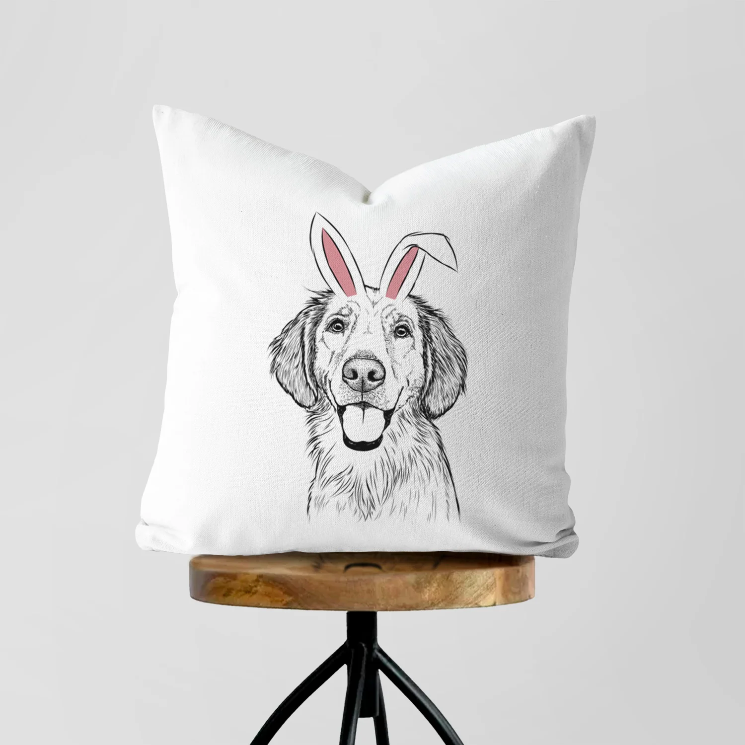 Riley the Golden Retriever - Throw Pillow Cover - Image 5