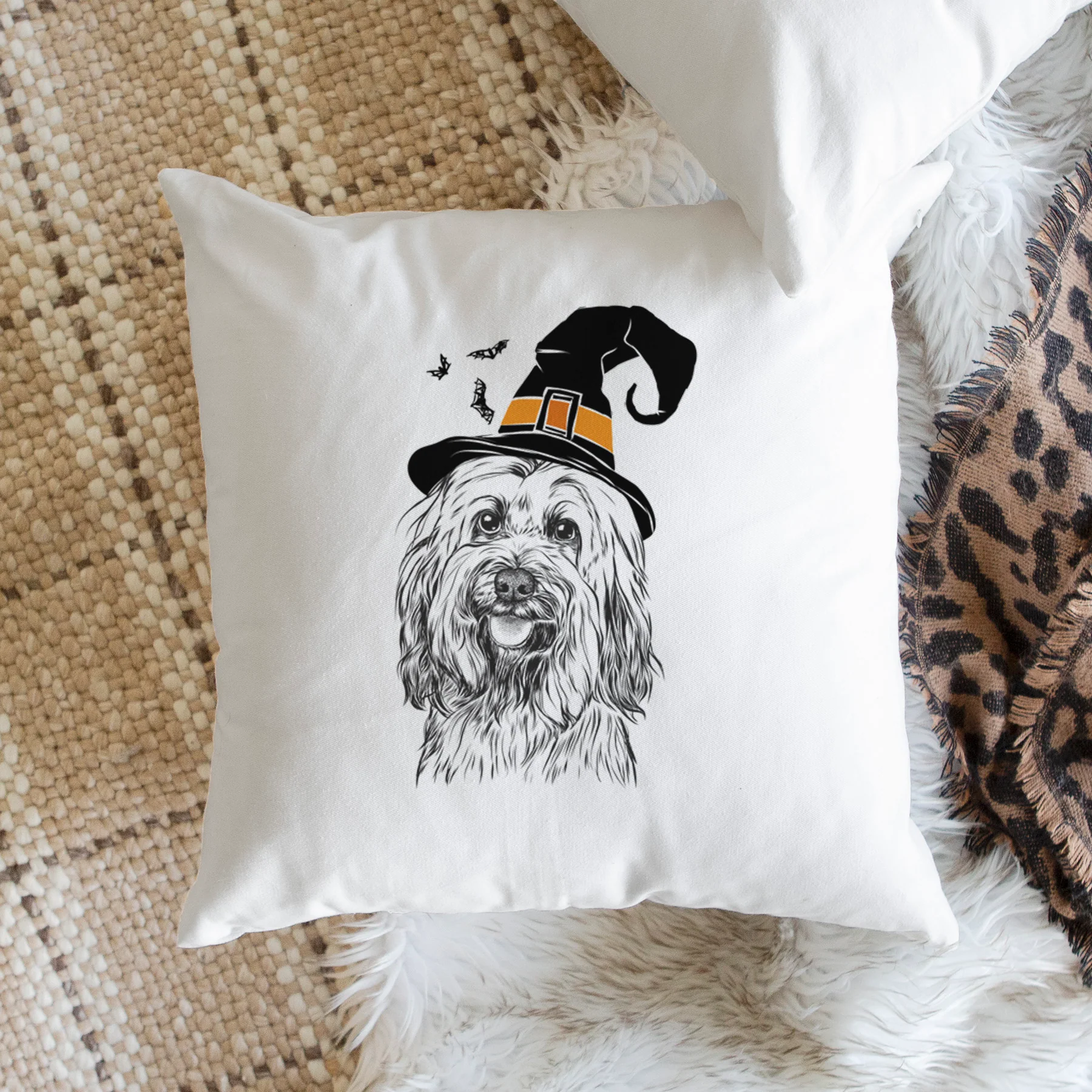 Rime the Tibetan Terrier - Throw Pillow Cover - Image 2