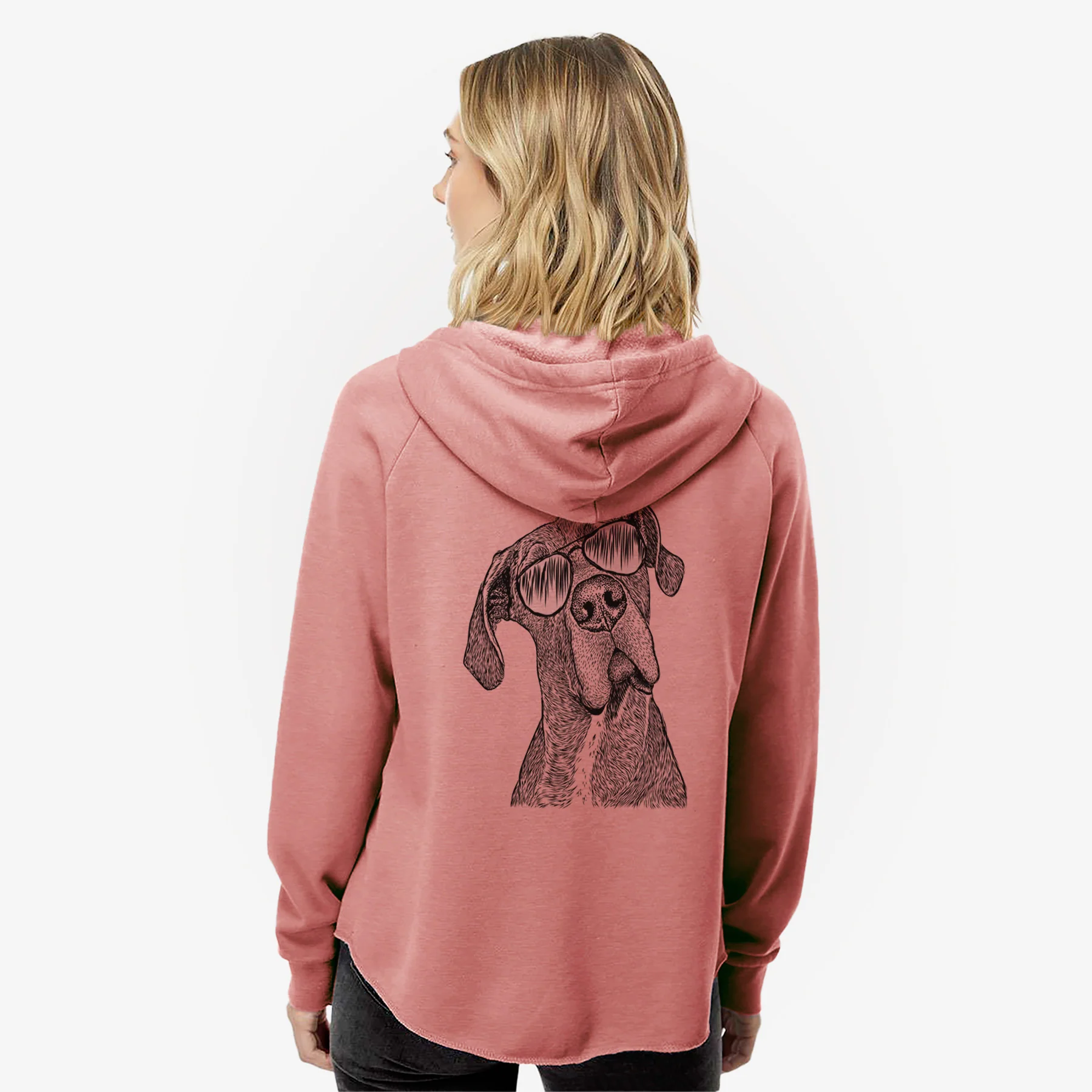 River the Great Dane - Women's Cali Wave Zip-Up Sweatshirt - Image 8
