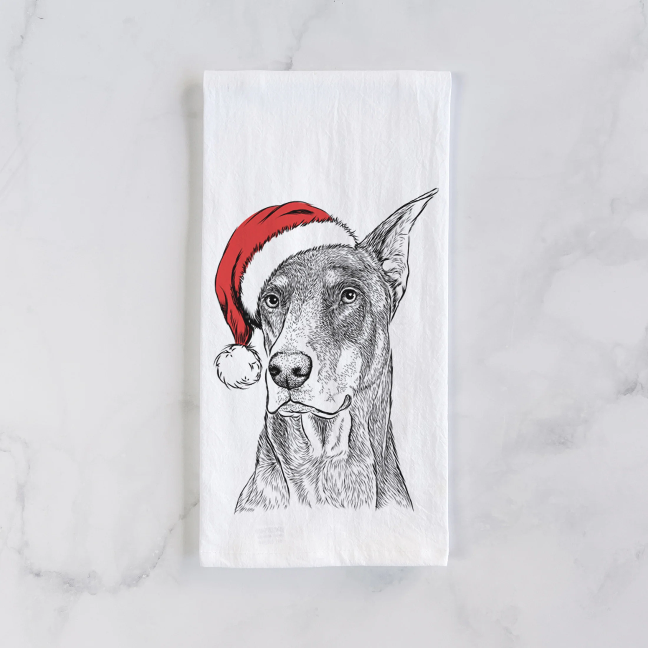 RJ the Doberman Pinscher Tea Towel - Image 2