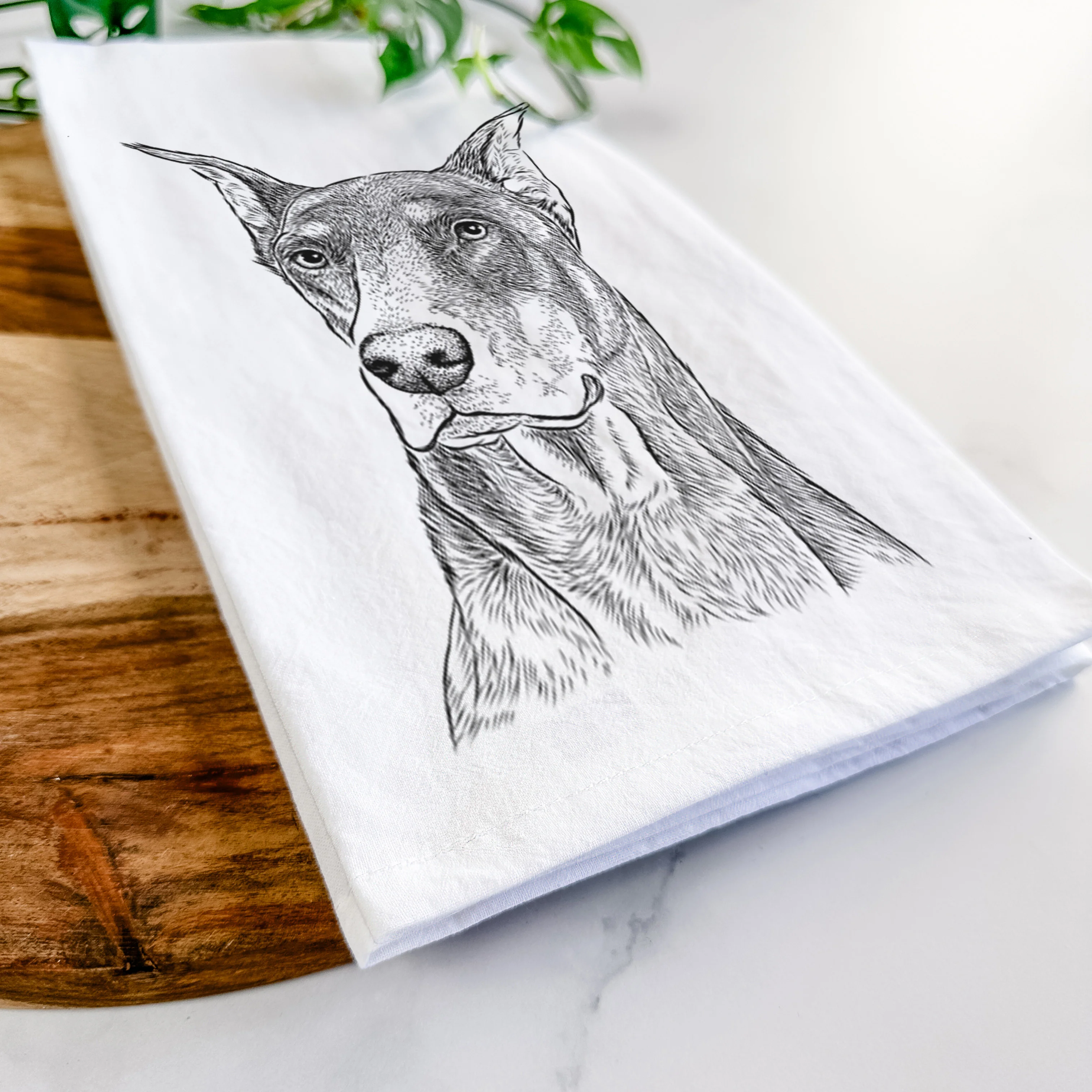 RJ the Doberman Pinscher Tea Towel - Image 5
