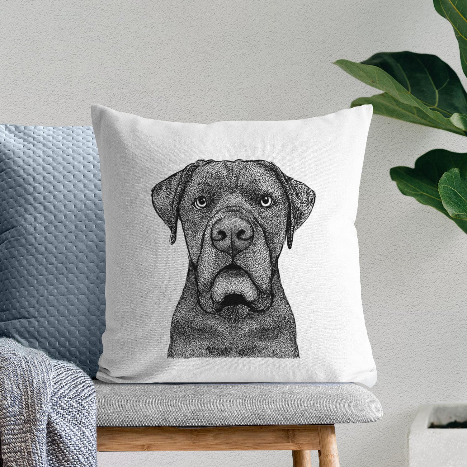 Rocco the Cane Corso - Throw Pillow Cover - Image 6