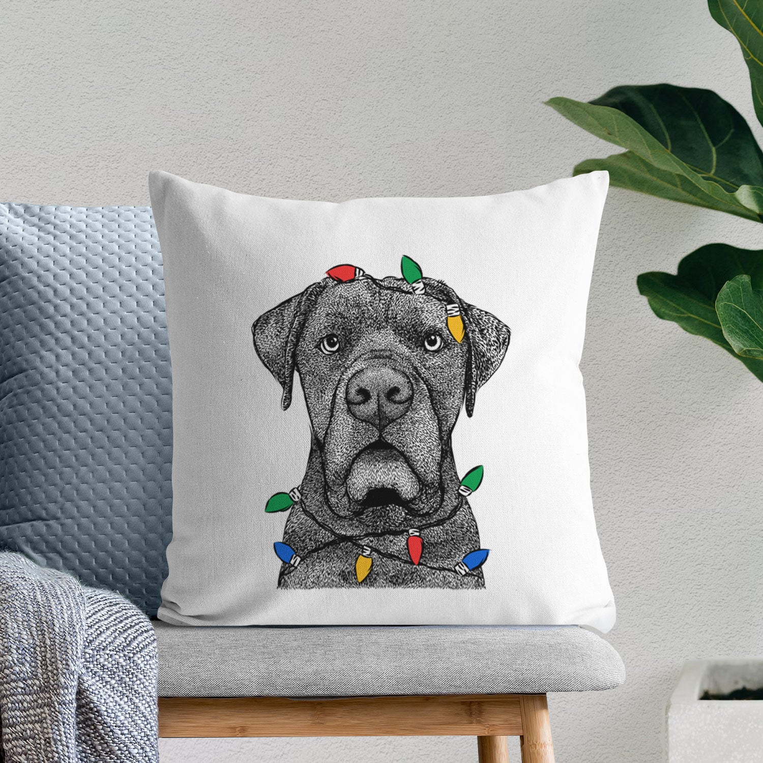 Rocco the Cane Corso - Throw Pillow Cover - Image 9