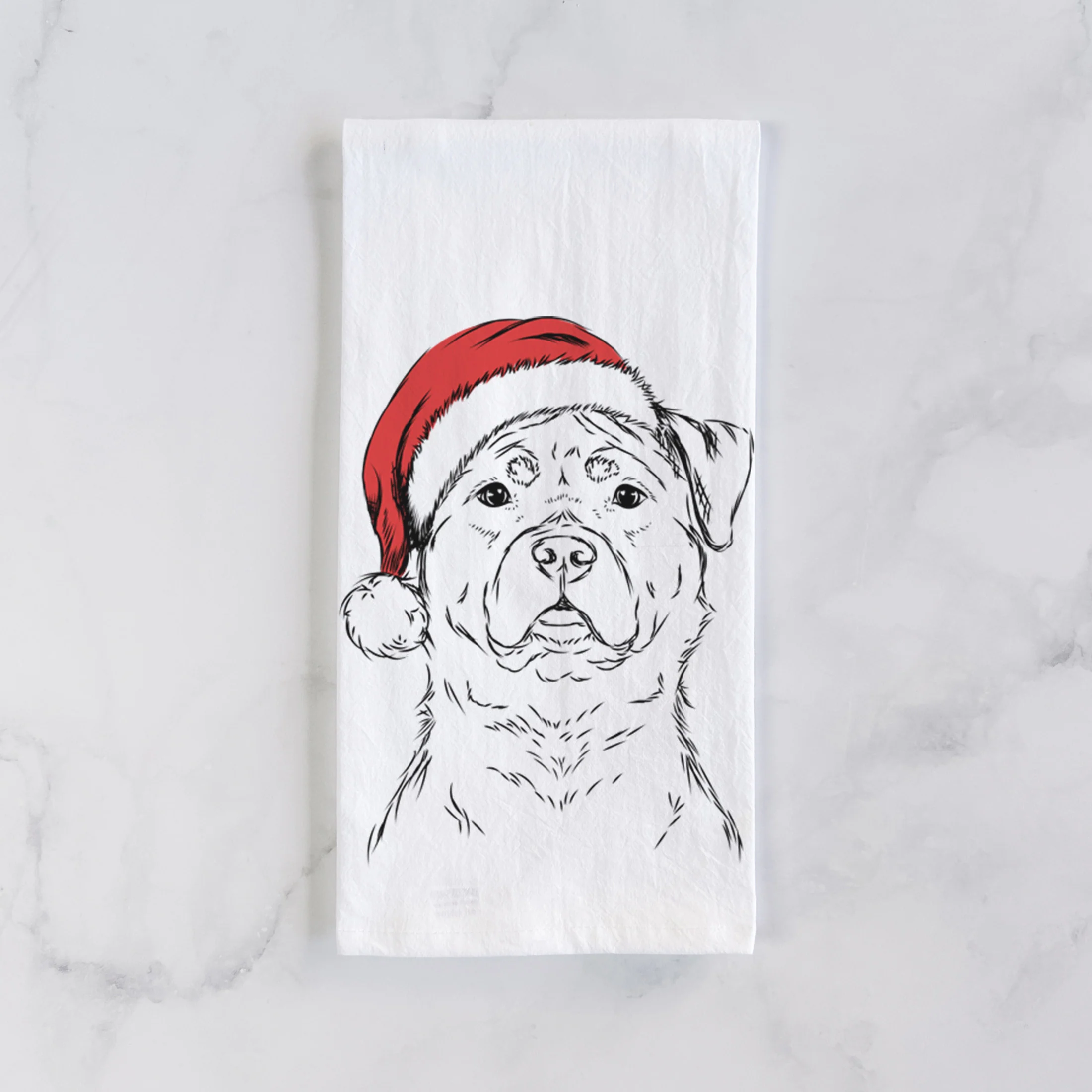 Rocky the Rottweiler Tea Towel - Image 2