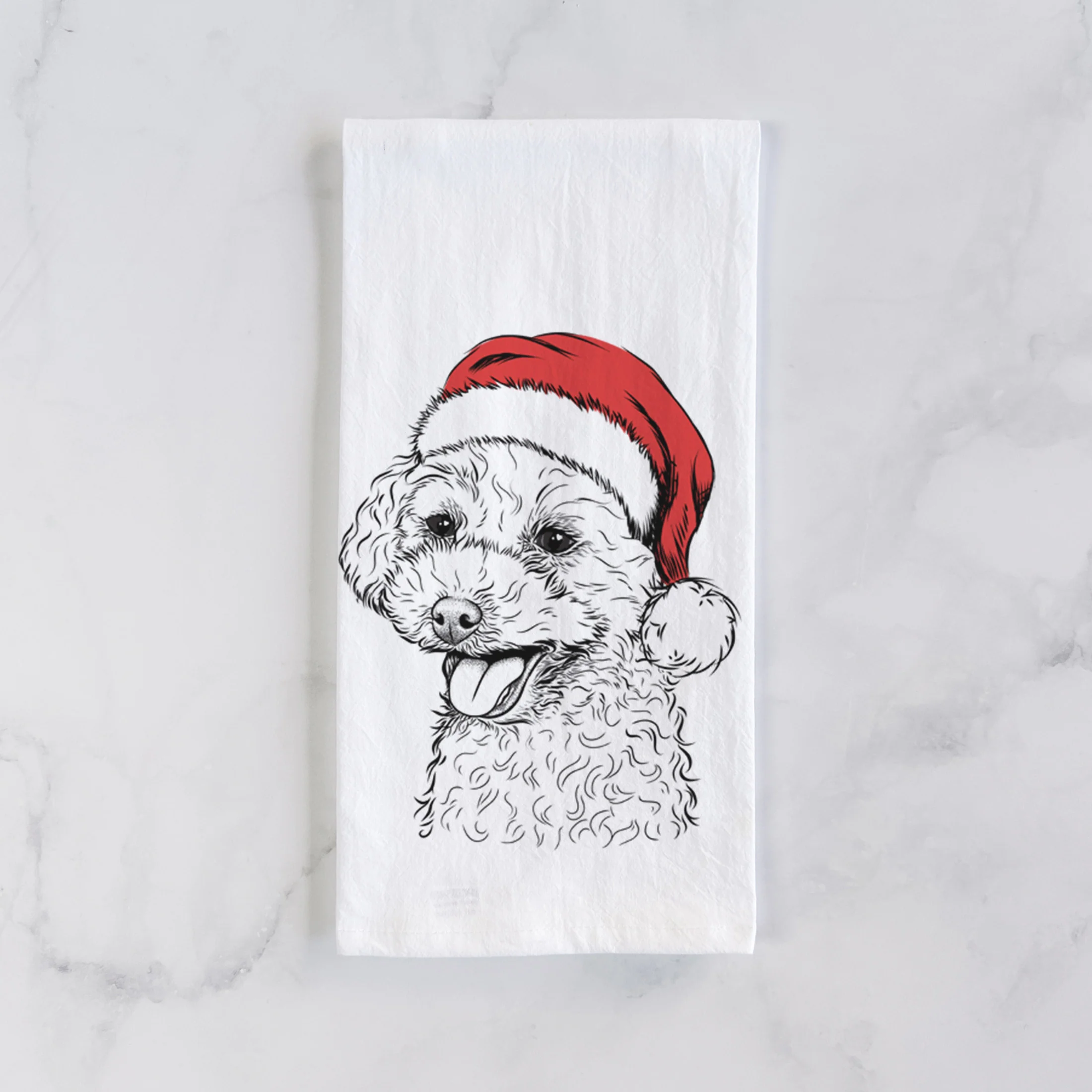 Rocky the Teacup Poodle Tea Towel - Image 2