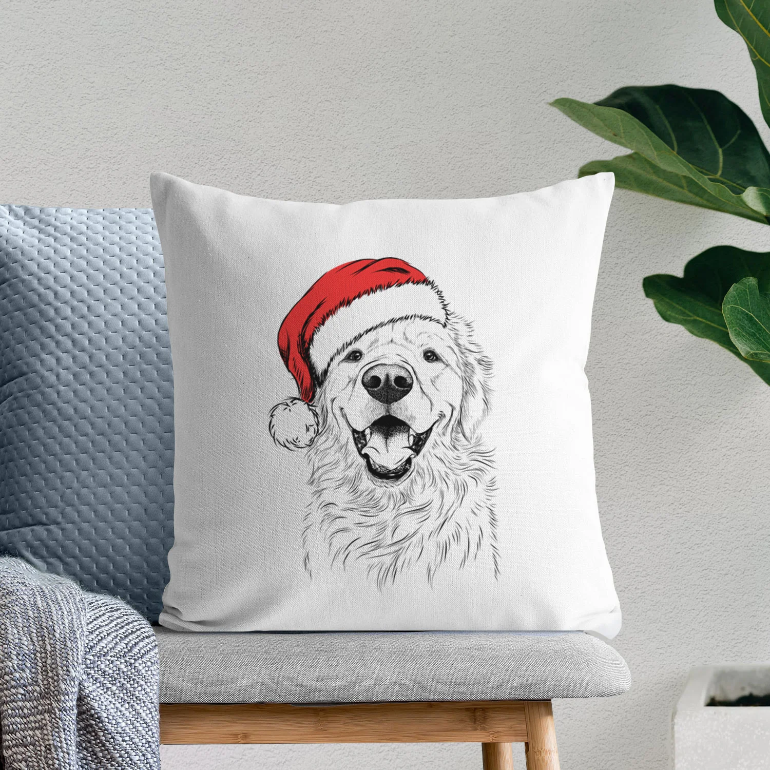 Roger the Golden Retriever - Throw Pillow Cover - Image 10