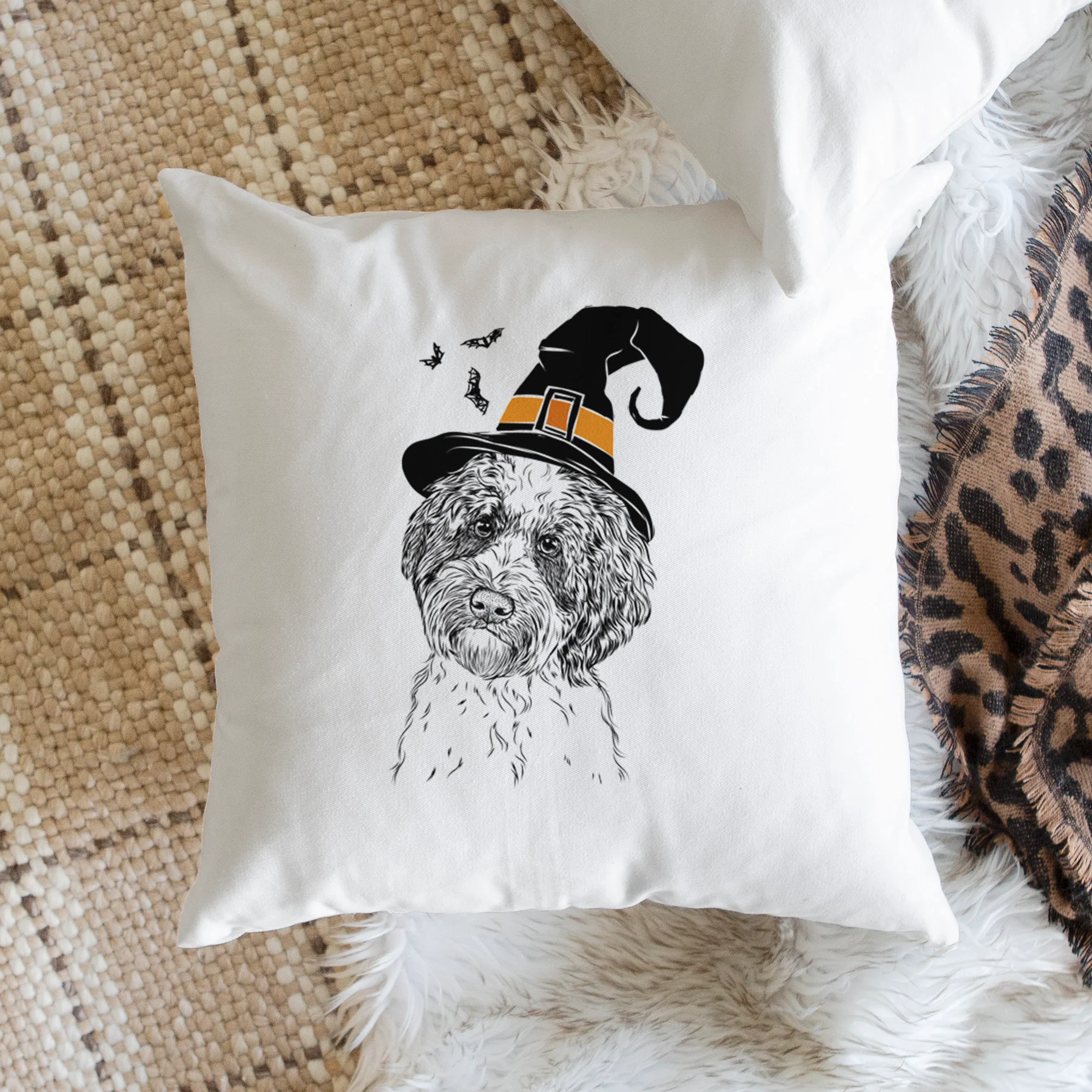 Rooney the Aussiedoodle - Throw Pillow Cover - Image 2