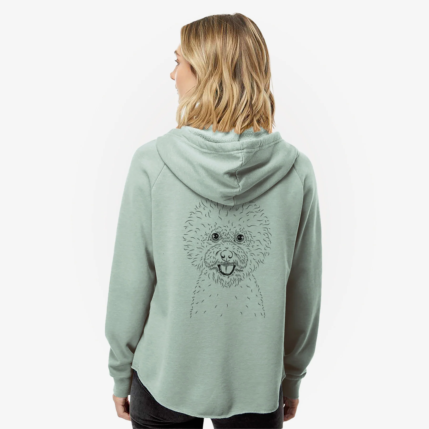 Ross the Bichon Frise - Women's Cali Wave Zip-Up Sweatshirt - Image 2