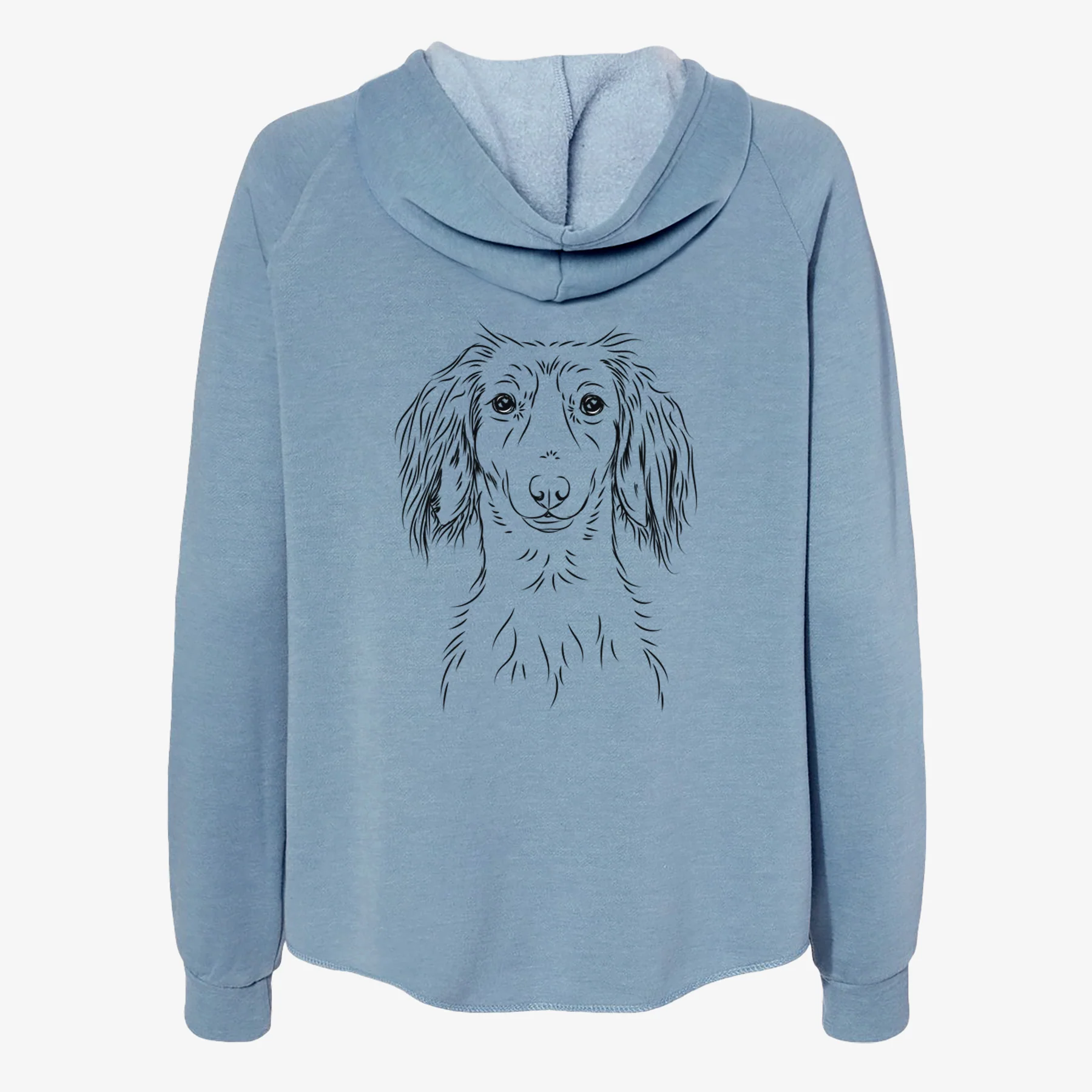 Roux the Long Haired Dachshund - Women's Cali Wave Zip-Up Sweatshirt - Image 6