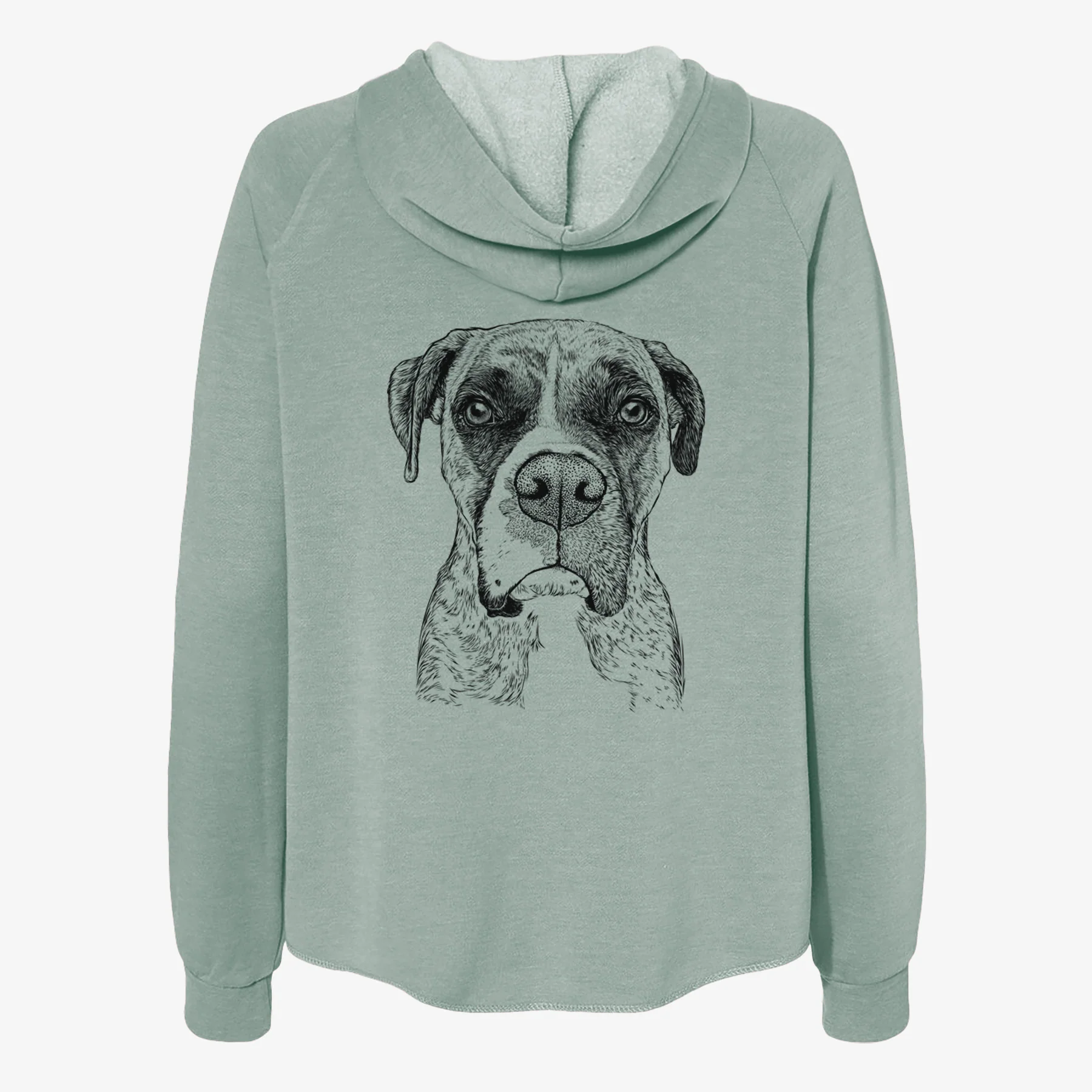 Rowdy Rex the Boxer - Women's Cali Wave Zip-Up Sweatshirt - Image 4