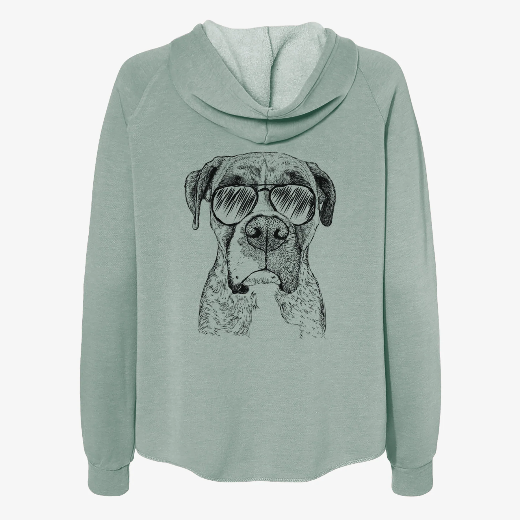 Rowdy Rex the Boxer - Women's Cali Wave Zip-Up Sweatshirt - Image 7