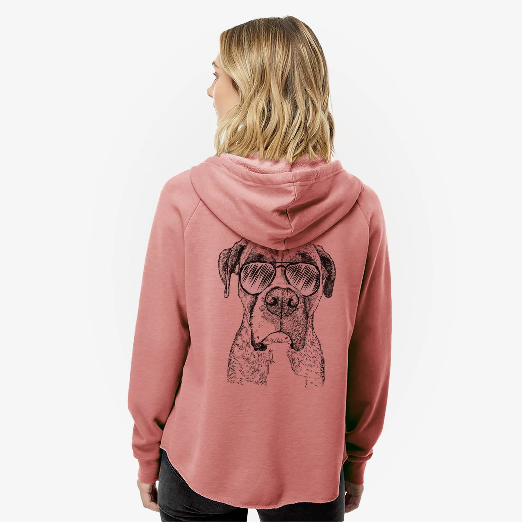 Rowdy Rex the Boxer - Women's Cali Wave Zip-Up Sweatshirt - Image 8