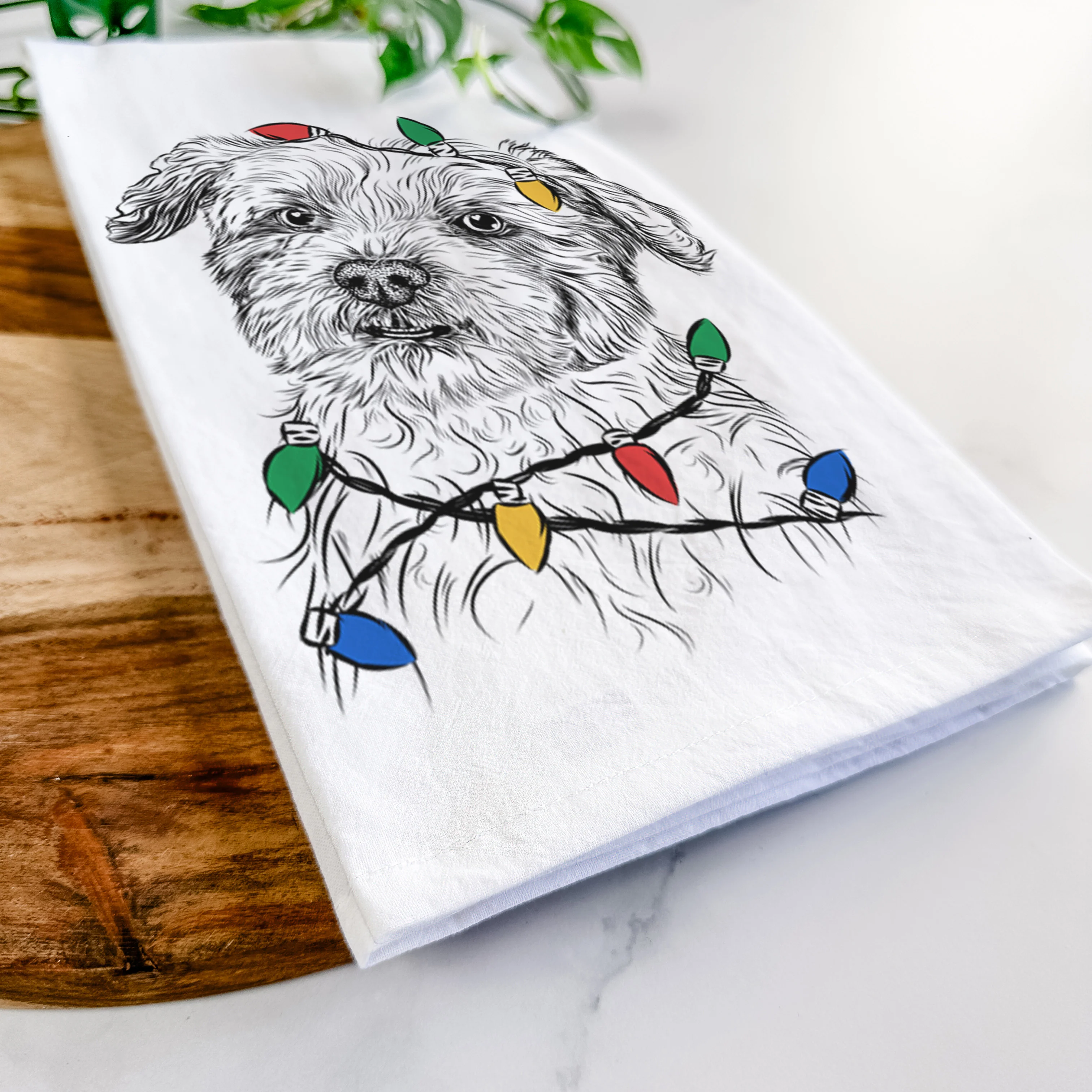 Roxie the Schnauzer Shih Tzu Mix Tea Towel - Image 10