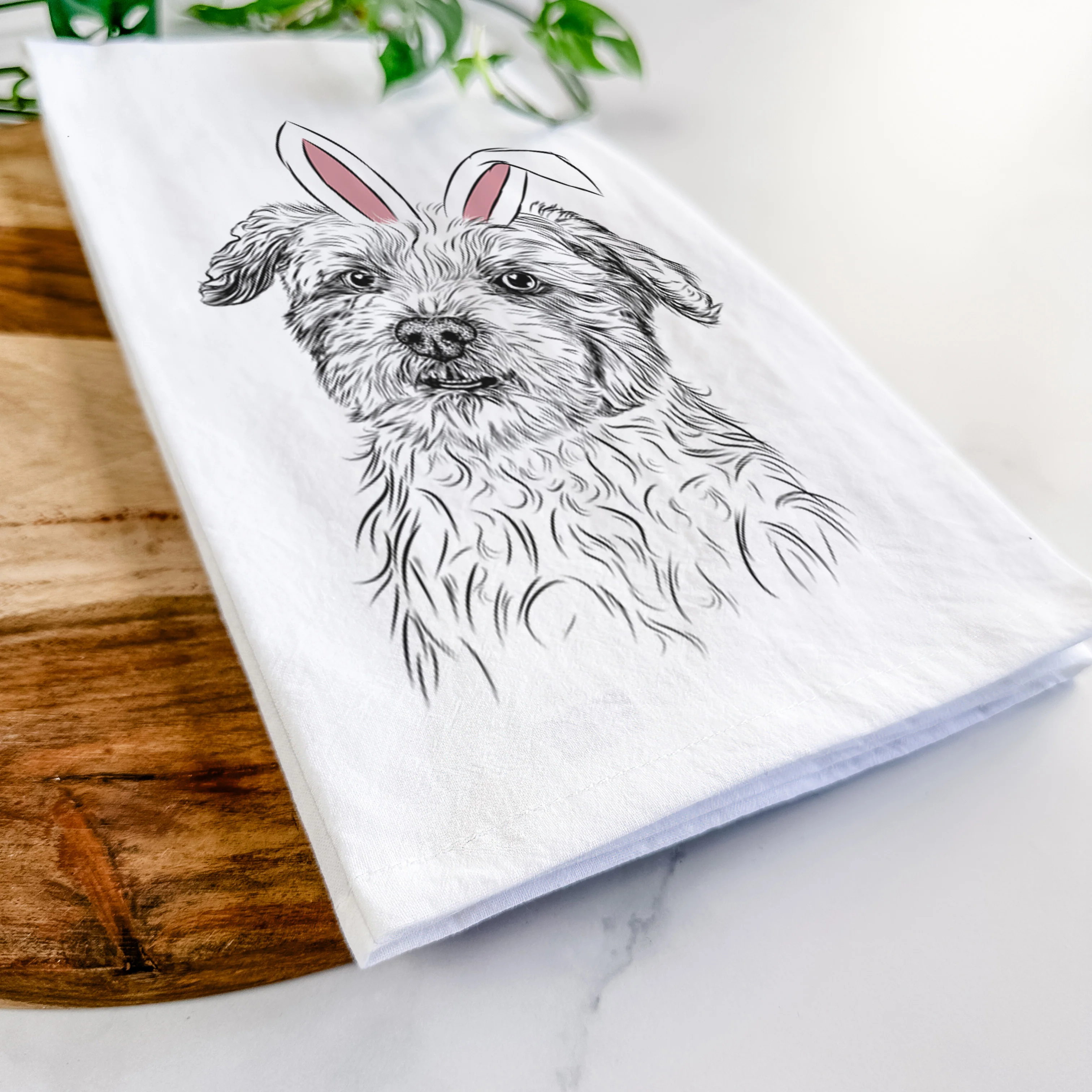 Roxie the Schnauzer Shih Tzu Mix Tea Towel - Image 14