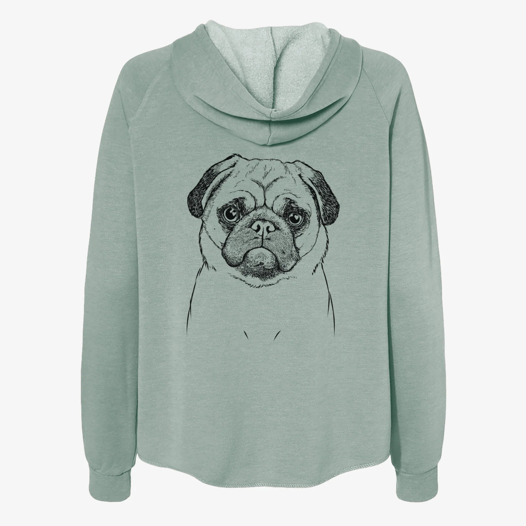 Ruby the Pug - Women's Cali Wave Zip-Up Sweatshirt - Image 4