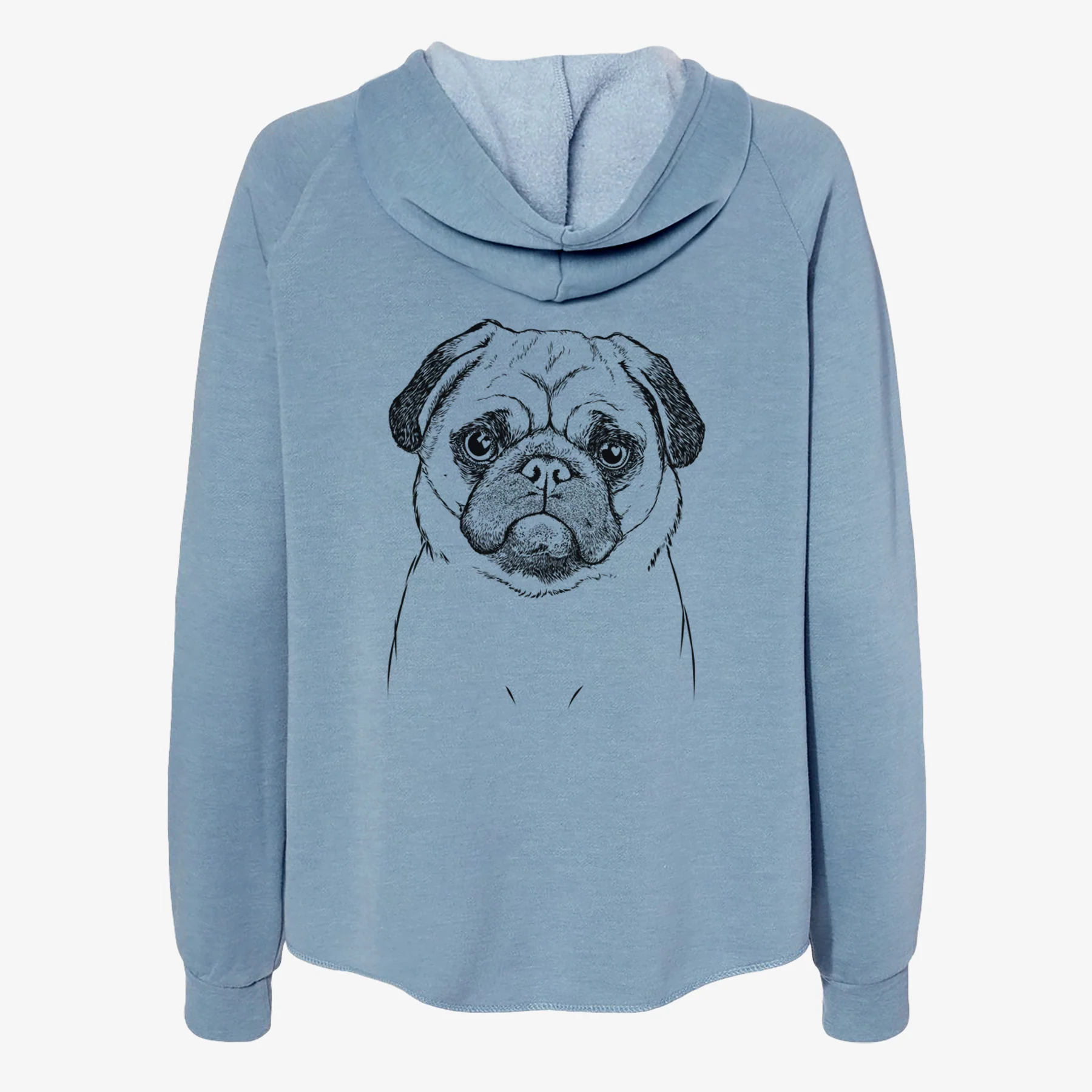 Ruby the Pug - Women's Cali Wave Zip-Up Sweatshirt - Image 6