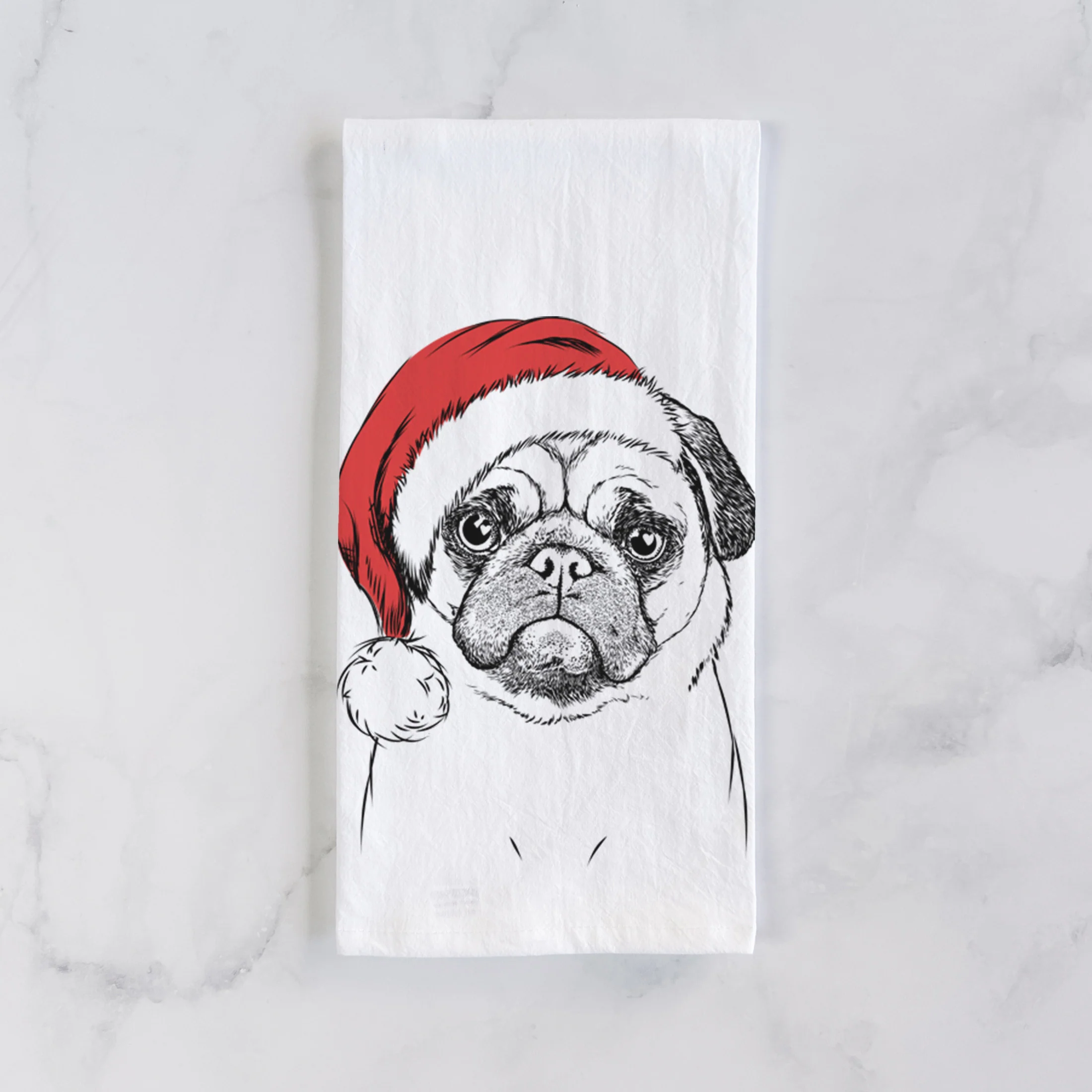 Ruby the Pug Tea Towel - Image 2