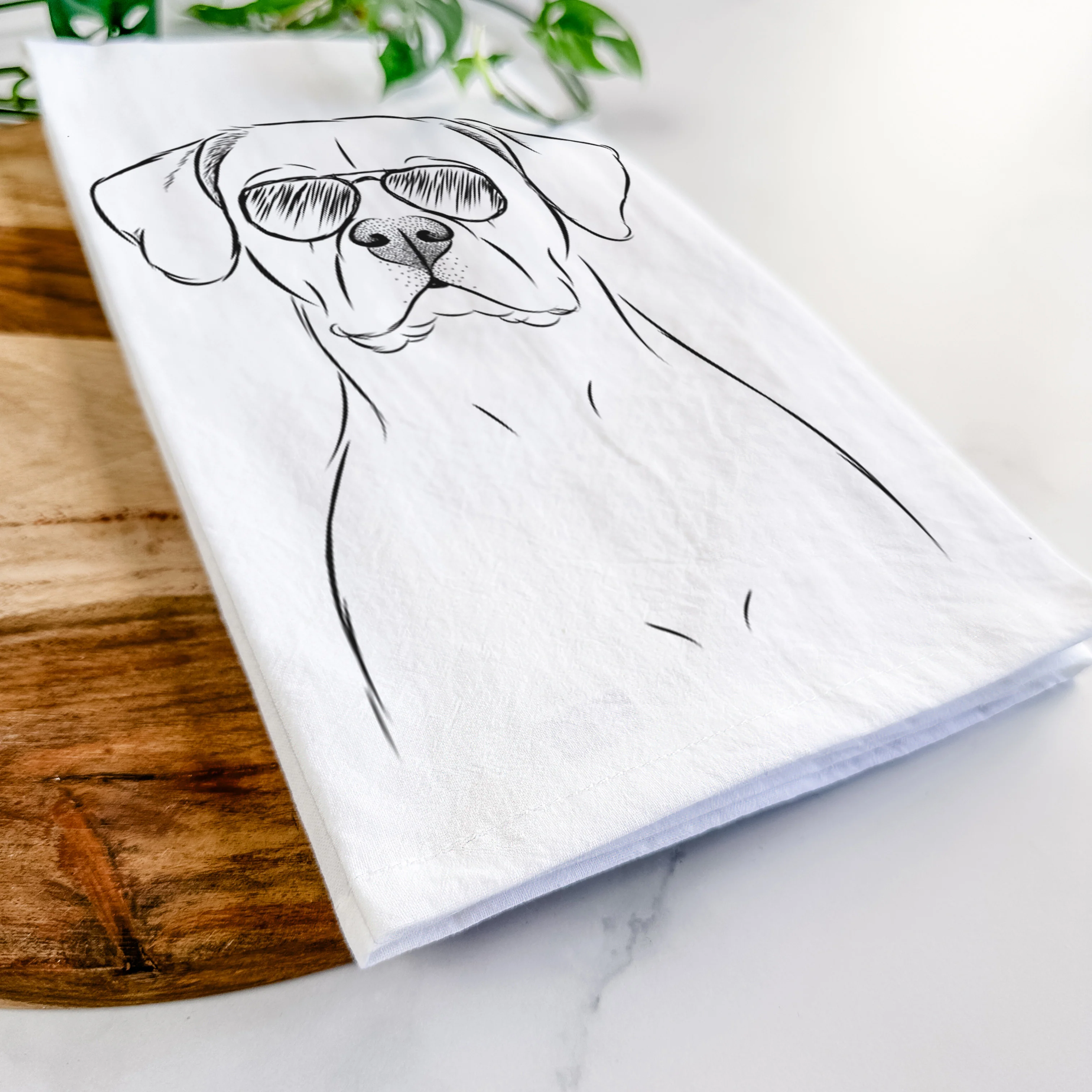 Rufio the Dogo Argentino Tea Towel - Image 6