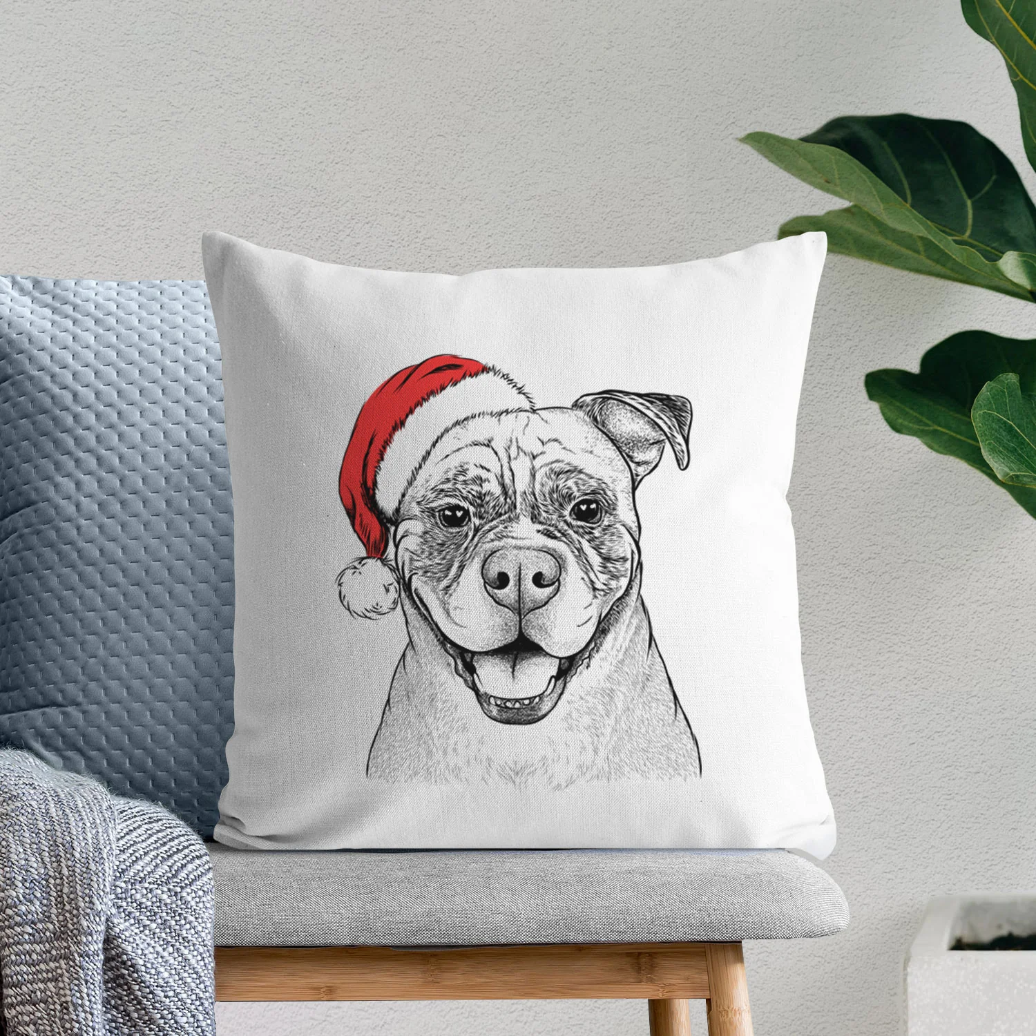 Rufus the American Bulldog - Throw Pillow Cover - Image 10