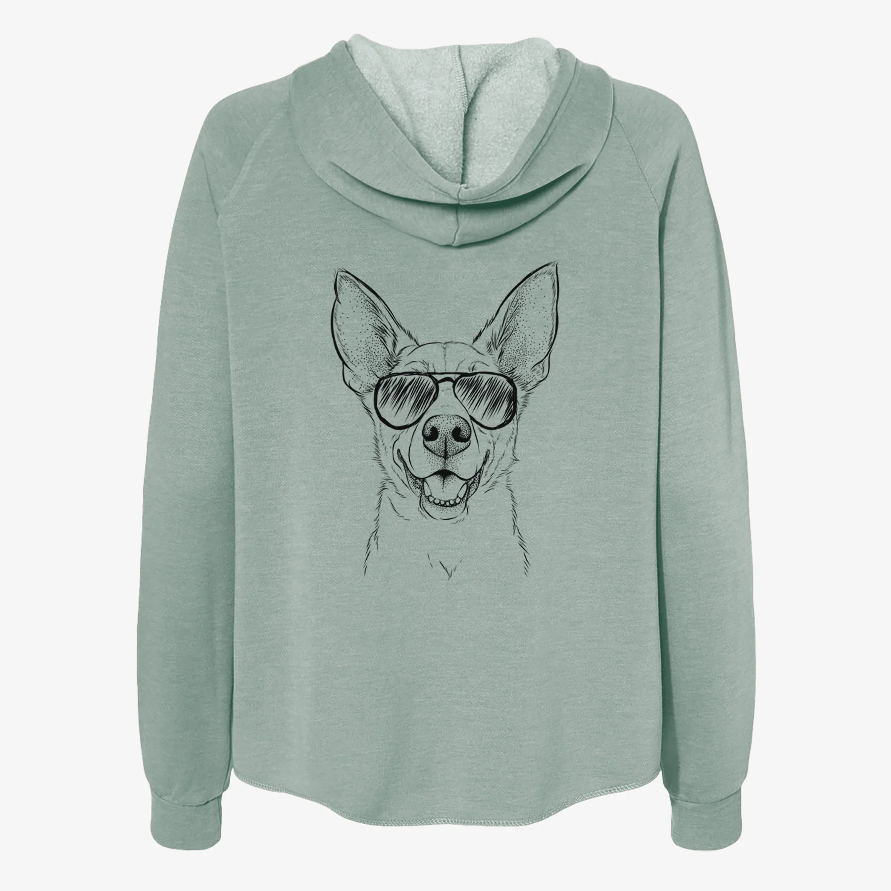 Rumley the Kelpie Mix - Women's Cali Wave Zip-Up Sweatshirt - Image 7