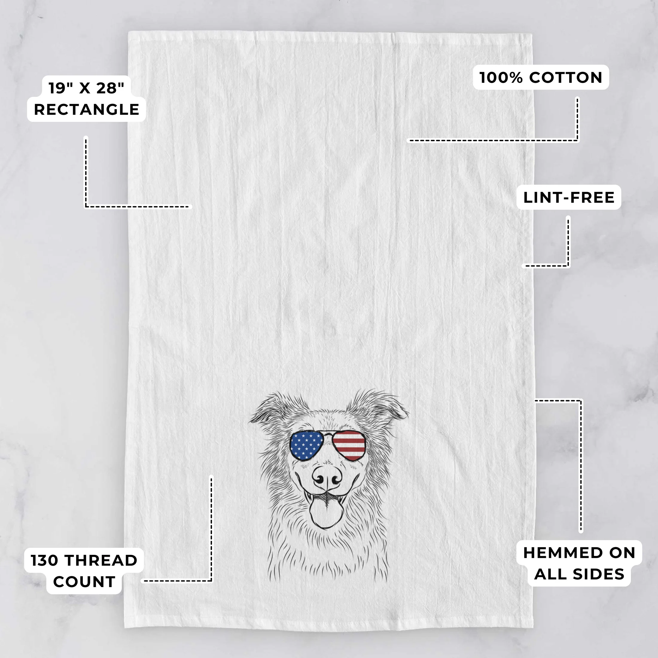 Ruxtin the Mixed Breed Tea Towel - Image 3