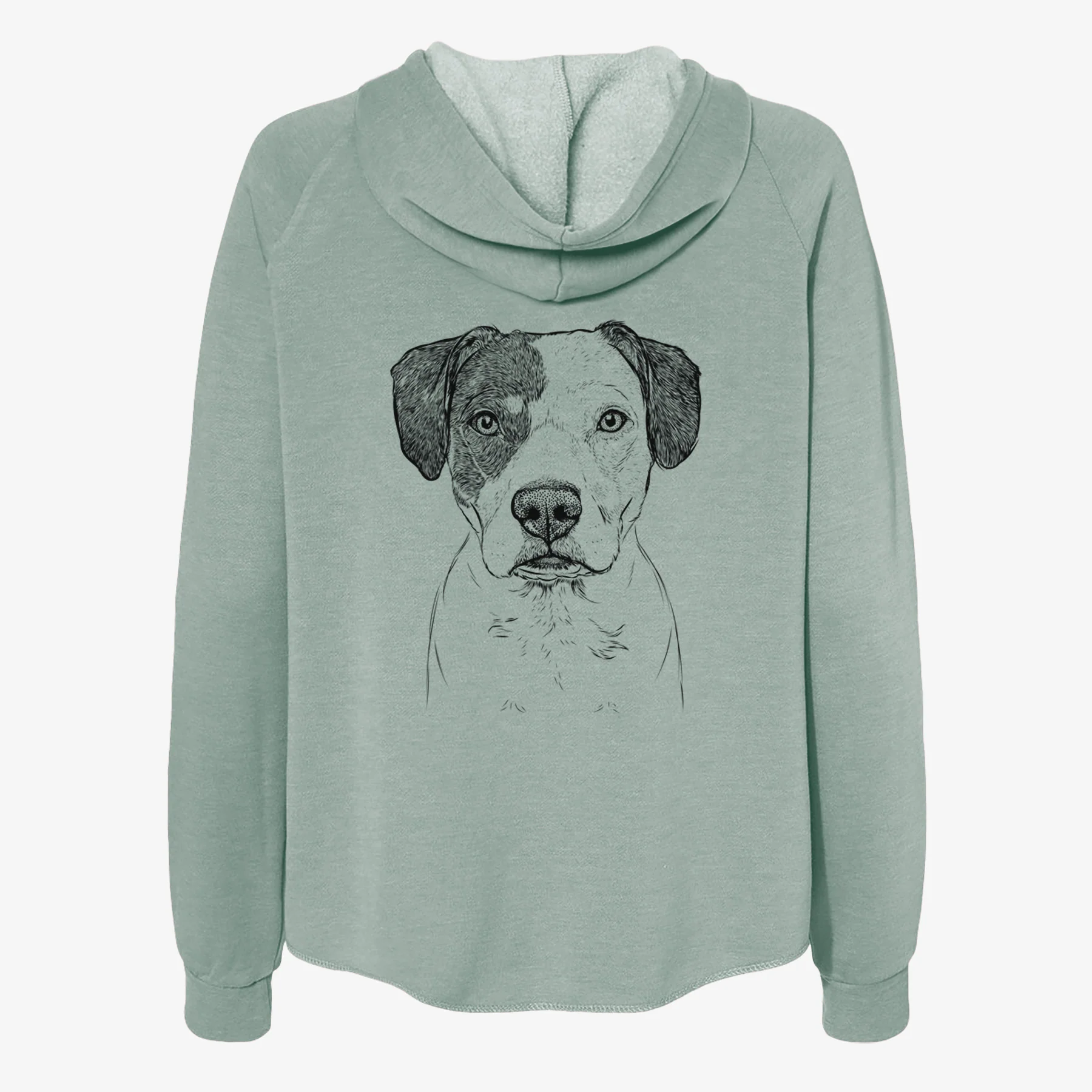 Ryleigh the Beagle Pitbull Mix - Women's Cali Wave Zip-Up Sweatshirt - Image 4
