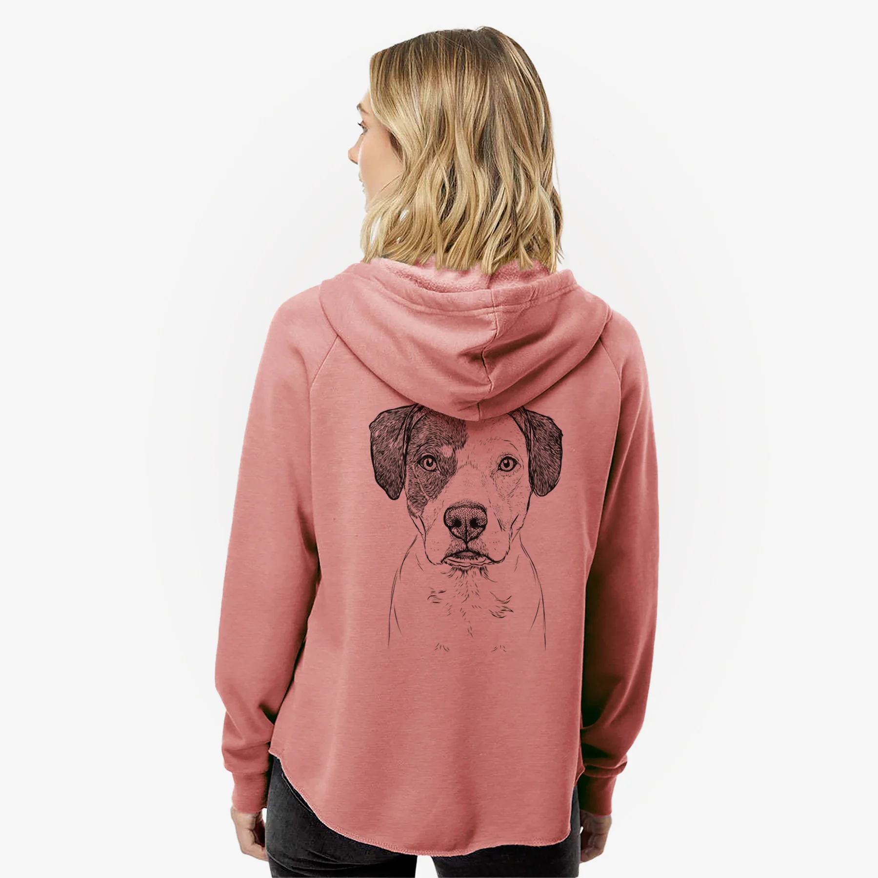 Ryleigh the Beagle Pitbull Mix - Women's Cali Wave Zip-Up Sweatshirt - Image 5