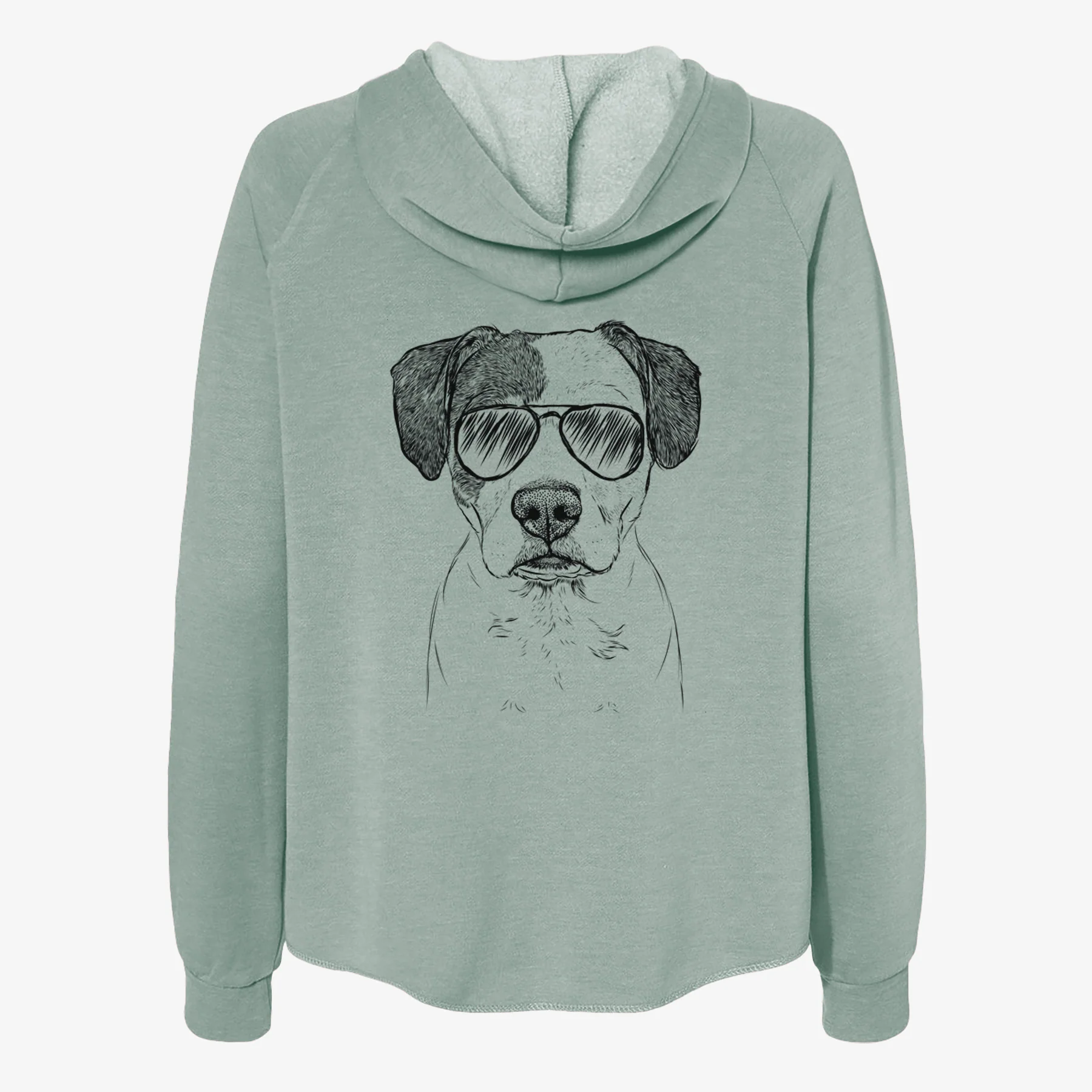 Ryleigh the Beagle Pitbull Mix - Women's Cali Wave Zip-Up Sweatshirt - Image 7